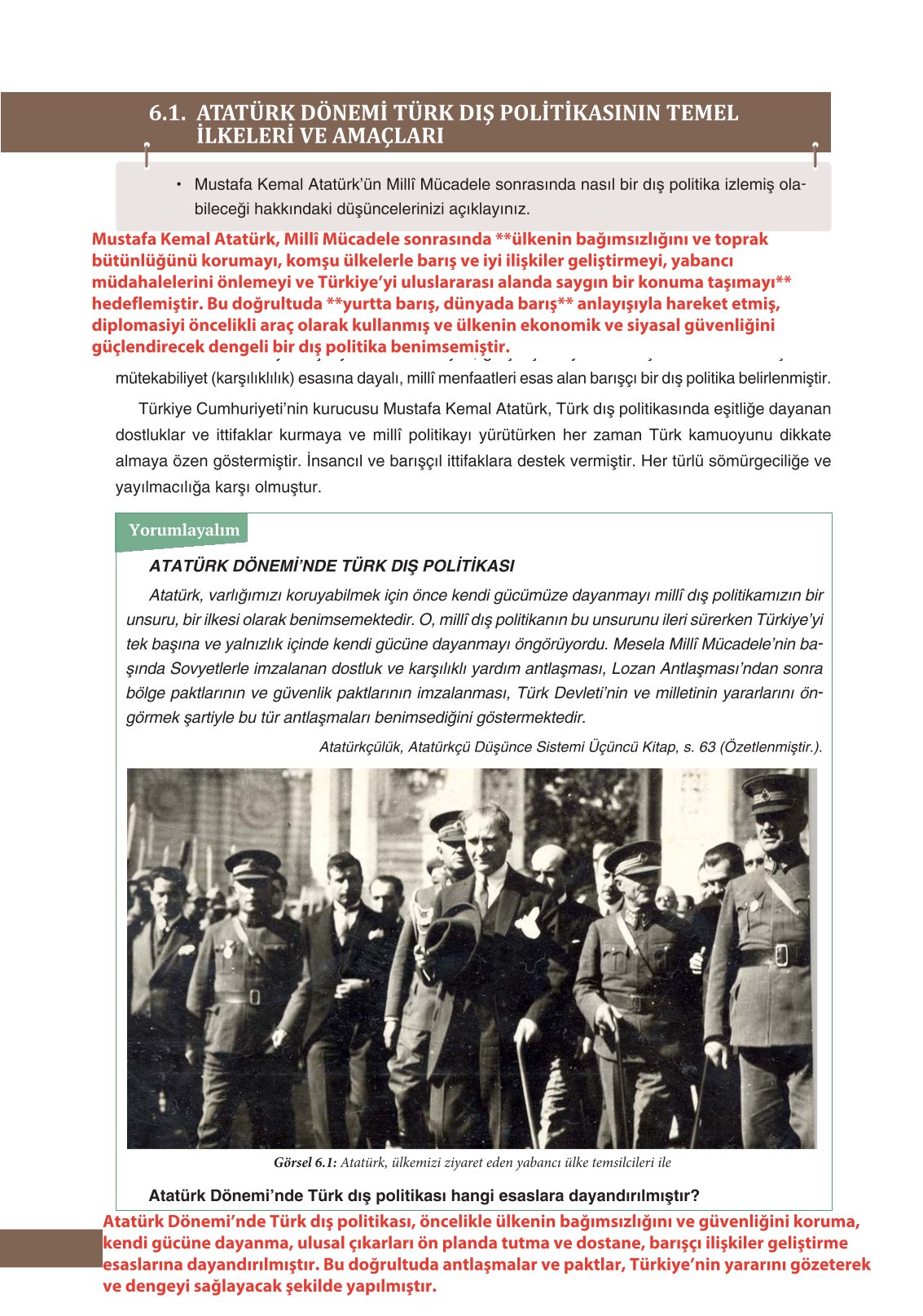 8. Sınıf İnkılap Tarihi Ve Atatürkçülük Ders Kitabı Ders Destek Yayınları Sayfa 188 Cevapları