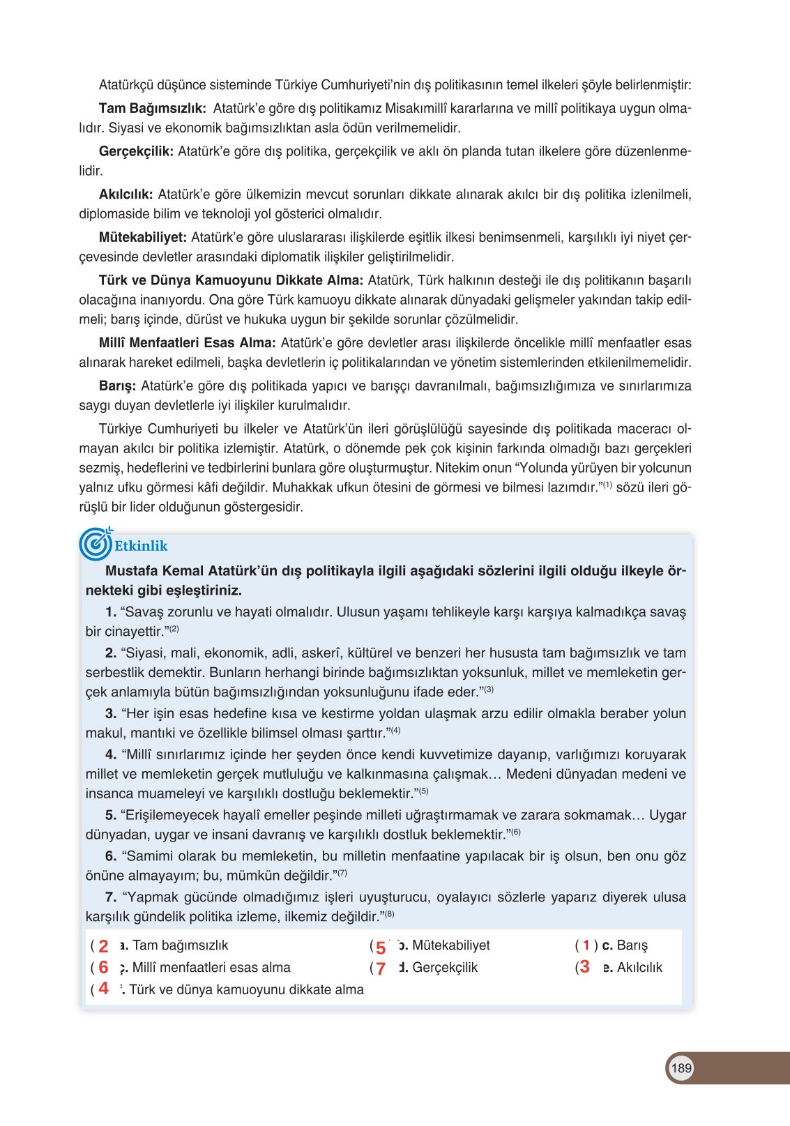8. Sınıf İnkılap Tarihi Ve Atatürkçülük Ders Kitabı Ders Destek Yayınları Sayfa 189 Cevapları 8. Sınıf İnkılap Tarihi Ve Atatürkçülük Ders Kitabı Ders Destek Yayınları Sayfa 189 Cevapları
