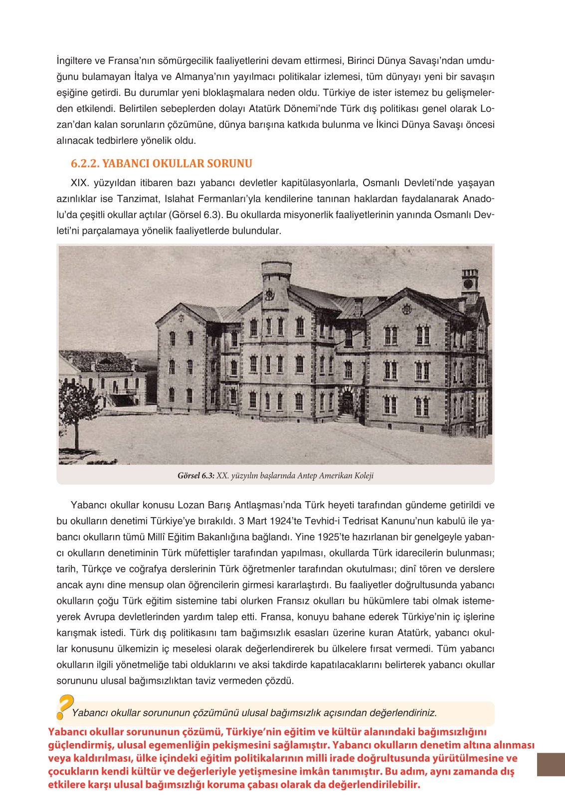 8. Sınıf İnkılap Tarihi Ve Atatürkçülük Ders Kitabı Ders Destek Yayınları Sayfa 191 Cevapları
