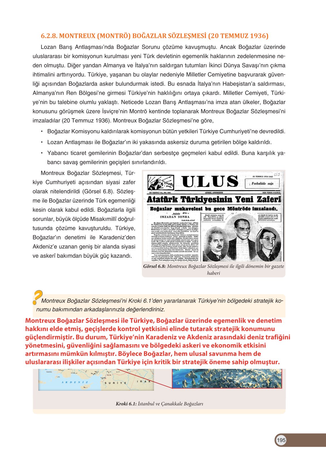 8. Sınıf İnkılap Tarihi Ve Atatürkçülük Ders Kitabı Ders Destek Yayınları Sayfa 195 Cevapları