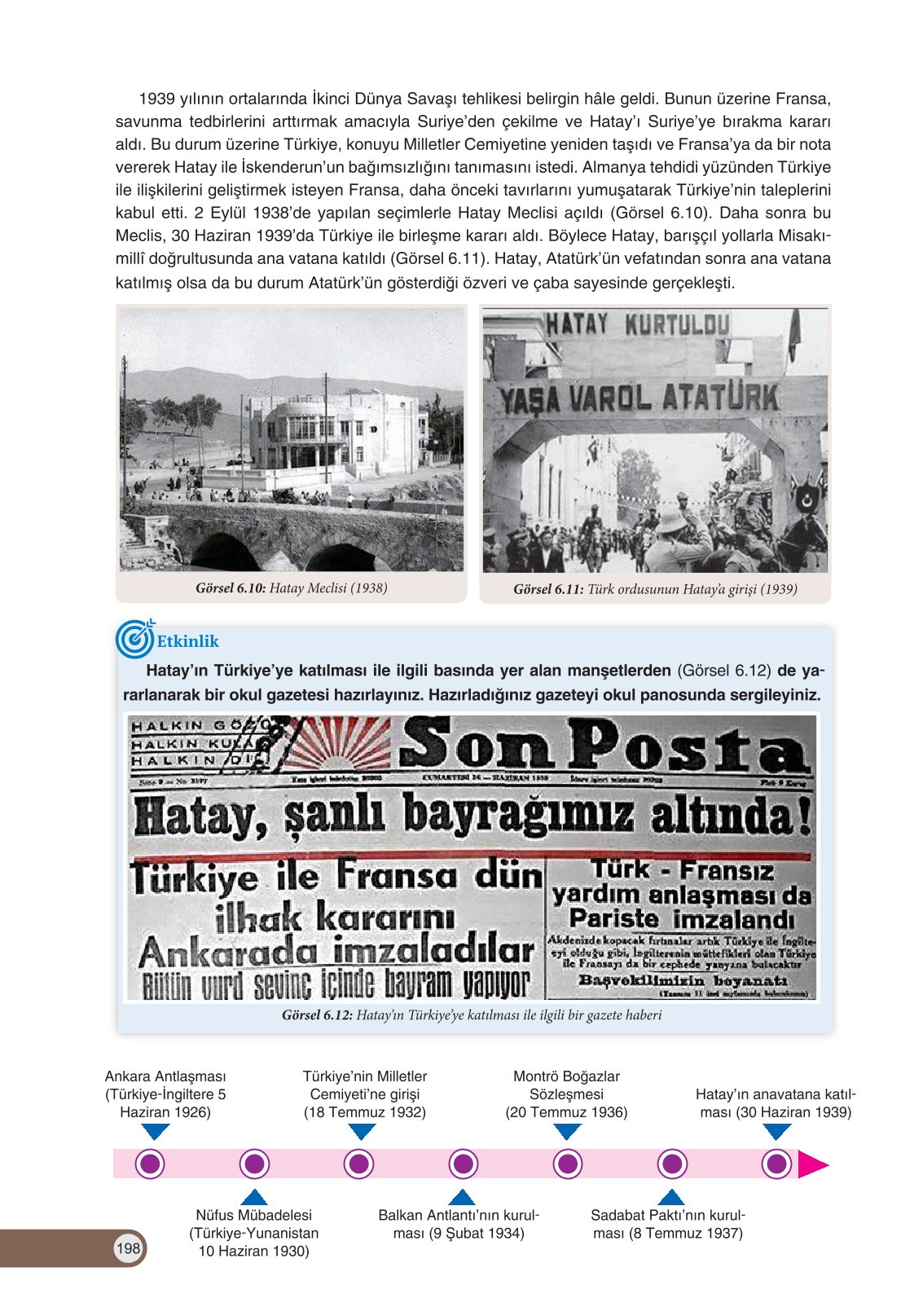 8. Sınıf İnkılap Tarihi Ve Atatürkçülük Ders Kitabı Ders Destek Yayınları Sayfa 198 Cevapları