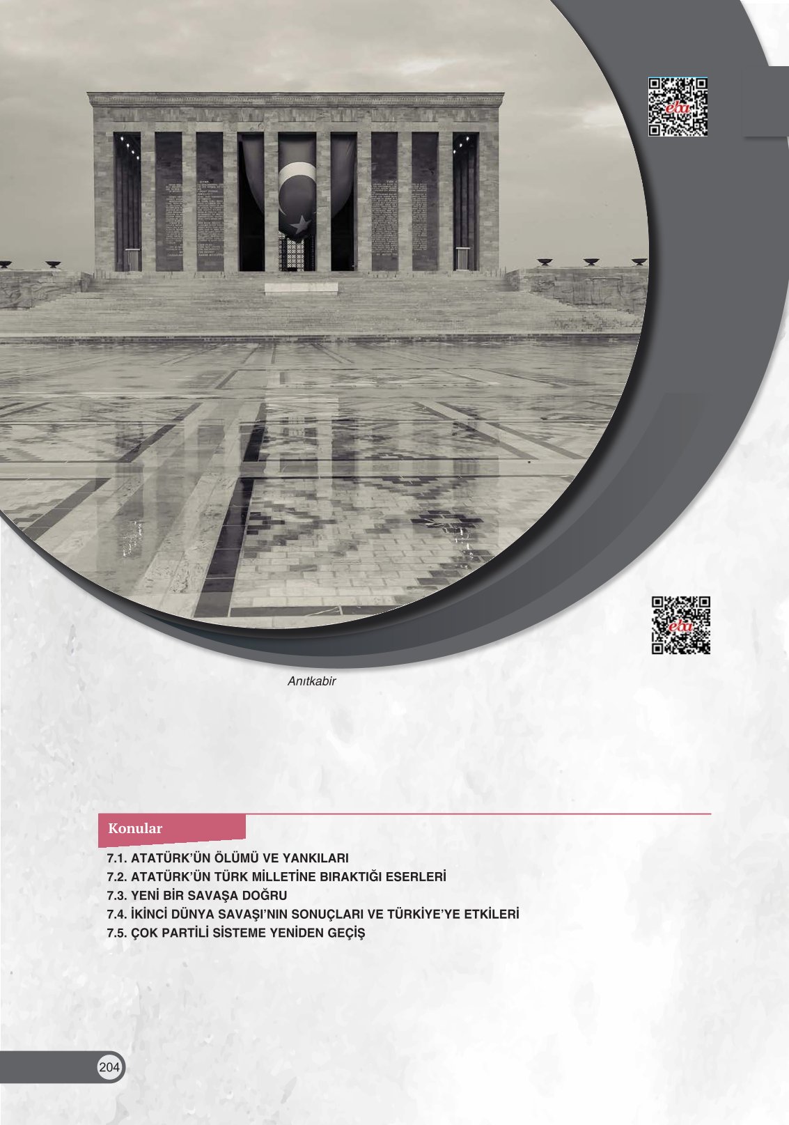 8. Sınıf İnkılap Tarihi Ve Atatürkçülük Ders Kitabı Ders Destek Yayınları Sayfa 204 Cevapları