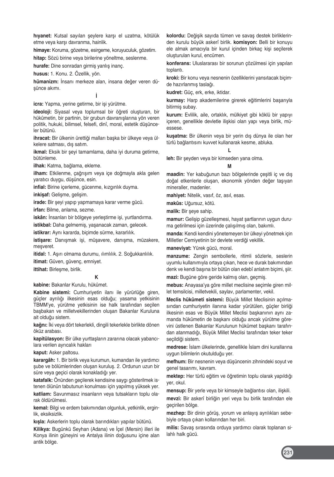 8. Sınıf İnkılap Tarihi Ve Atatürkçülük Ders Kitabı Ders Destek Yayınları Sayfa 231 Cevapları