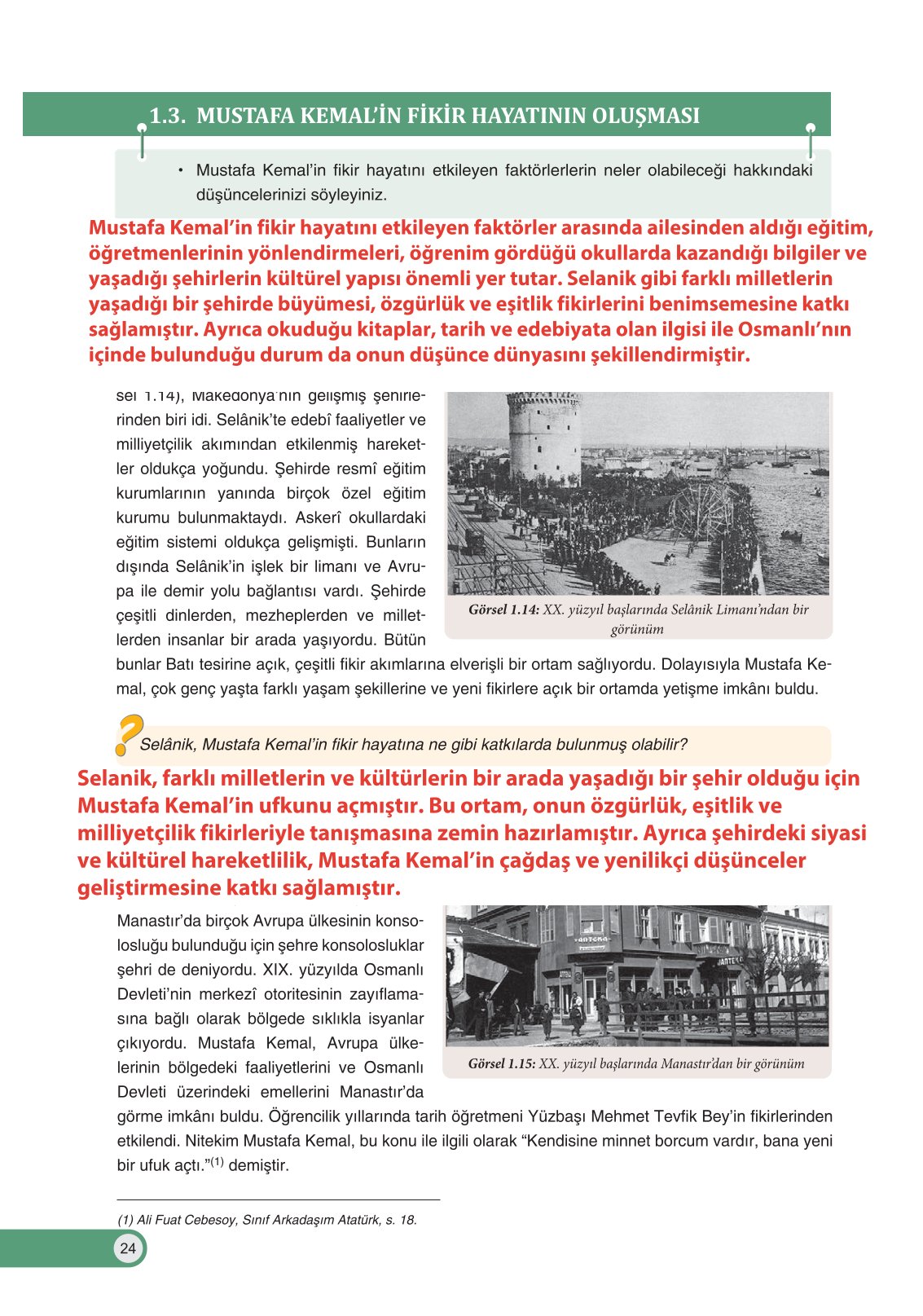 8. Sınıf İnkılap Tarihi Ve Atatürkçülük Ders Kitabı Ders Destek Yayınları Sayfa 24 Cevapları 8. Sınıf İnkılap Tarihi Ve Atatürkçülük Ders Kitabı Ders Destek Yayınları Sayfa 24 Cevapları