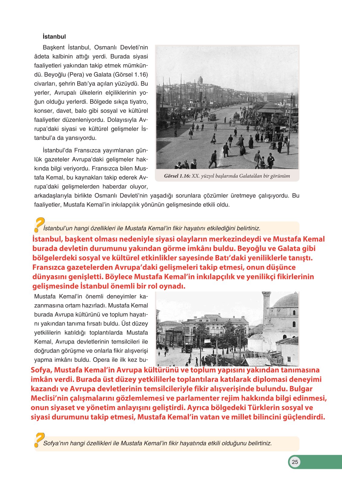 8. Sınıf İnkılap Tarihi Ve Atatürkçülük Ders Kitabı Ders Destek Yayınları Sayfa 25 Cevapları