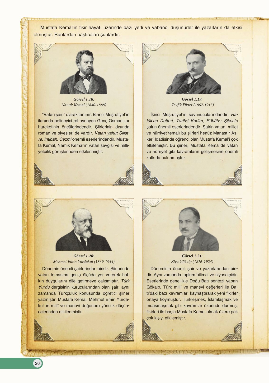 8. Sınıf İnkılap Tarihi Ve Atatürkçülük Ders Kitabı Ders Destek Yayınları Sayfa 26 Cevapları