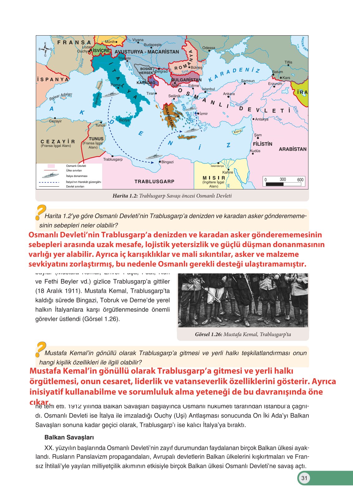 8. Sınıf İnkılap Tarihi Ve Atatürkçülük Ders Kitabı Ders Destek Yayınları Sayfa 31 Cevapları