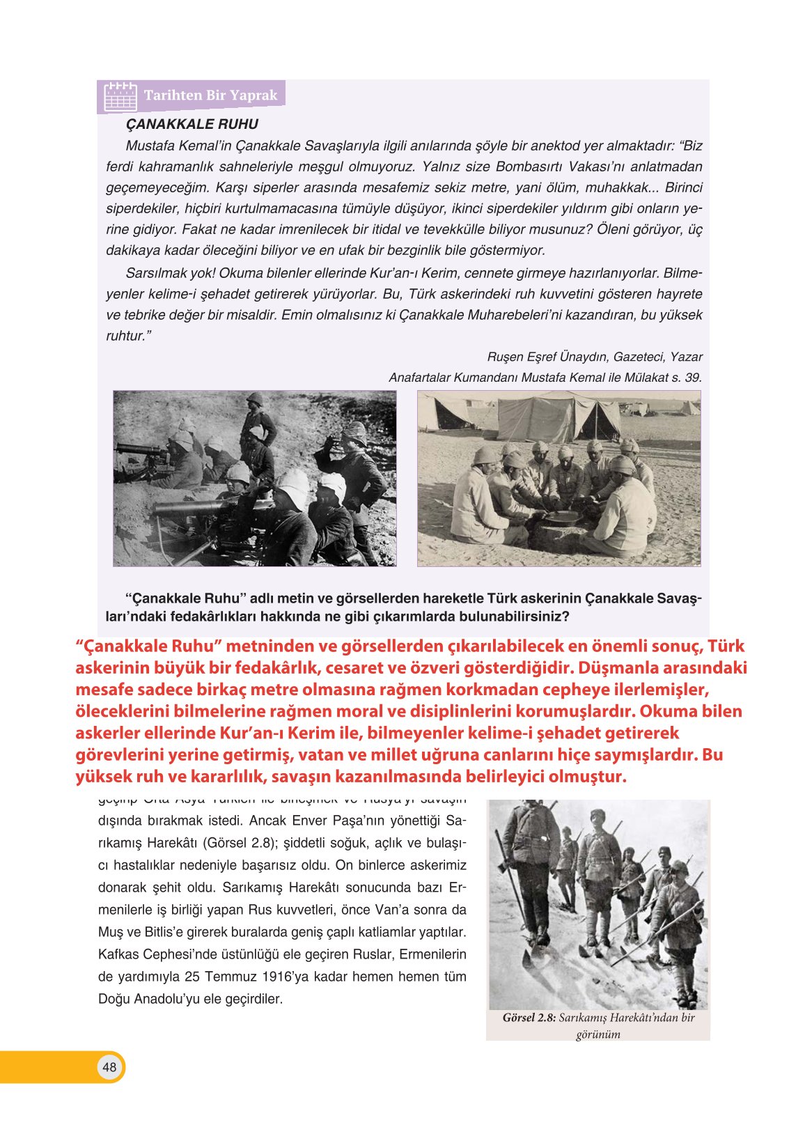 8. Sınıf İnkılap Tarihi Ve Atatürkçülük Ders Kitabı Ders Destek Yayınları Sayfa 48 Cevapları 8. Sınıf İnkılap Tarihi Ve Atatürkçülük Ders Kitabı Ders Destek Yayınları Sayfa 48 Cevapları