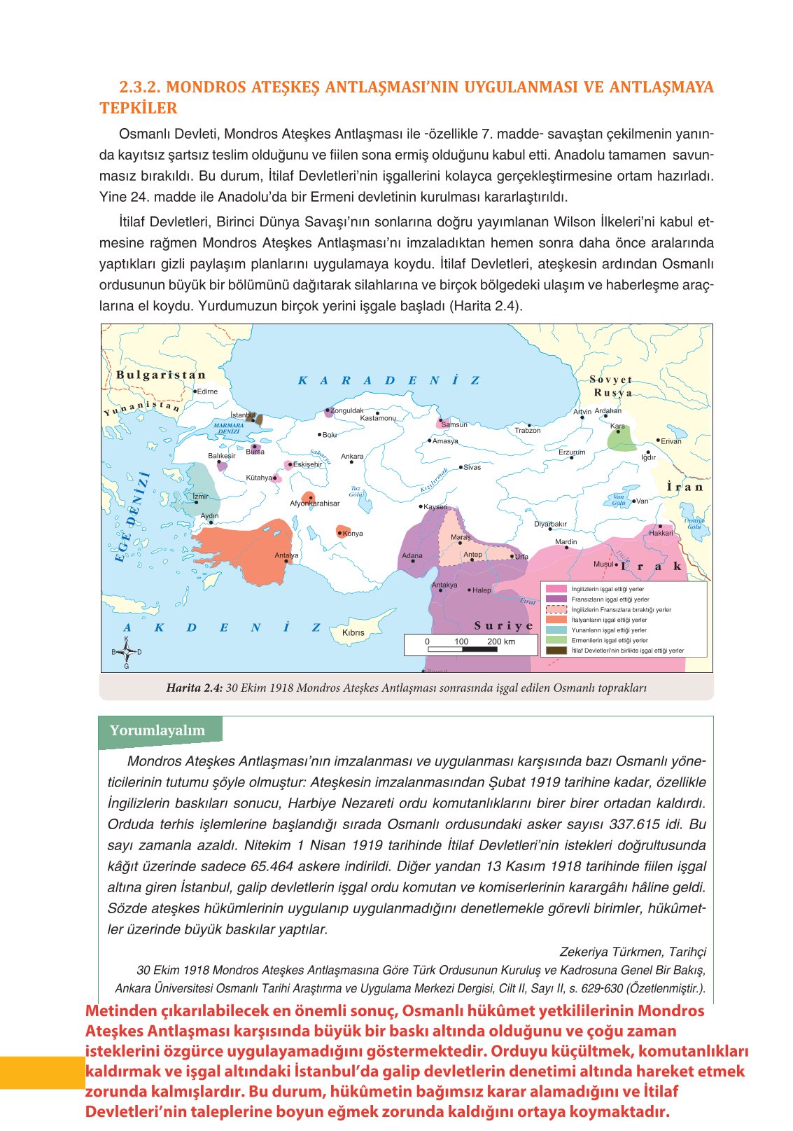 8. Sınıf İnkılap Tarihi Ve Atatürkçülük Ders Kitabı Ders Destek Yayınları Sayfa 54 Cevapları