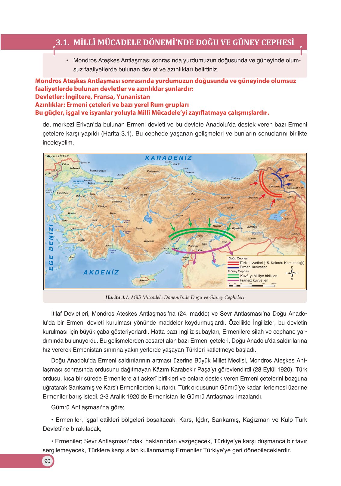 8. Sınıf İnkılap Tarihi Ve Atatürkçülük Ders Kitabı Ders Destek Yayınları Sayfa 90 Cevapları