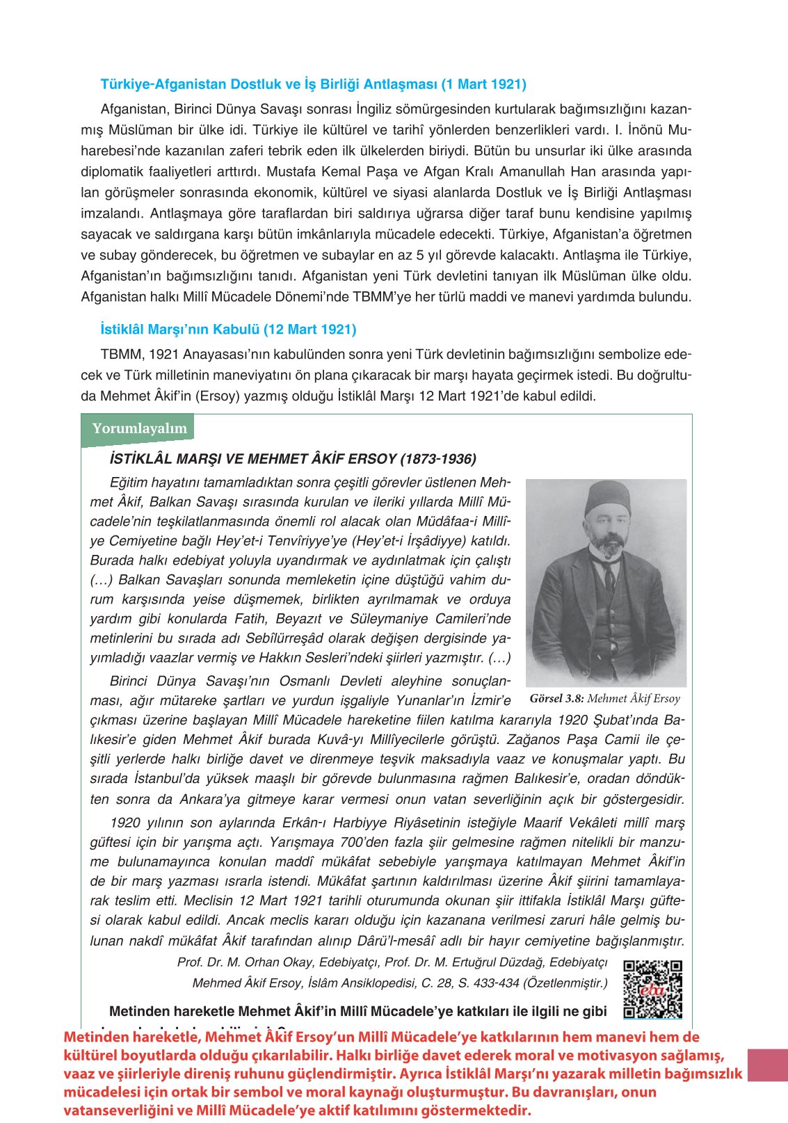 8. Sınıf İnkılap Tarihi Ve Atatürkçülük Ders Kitabı Ders Destek Yayınları Sayfa 99 Cevapları