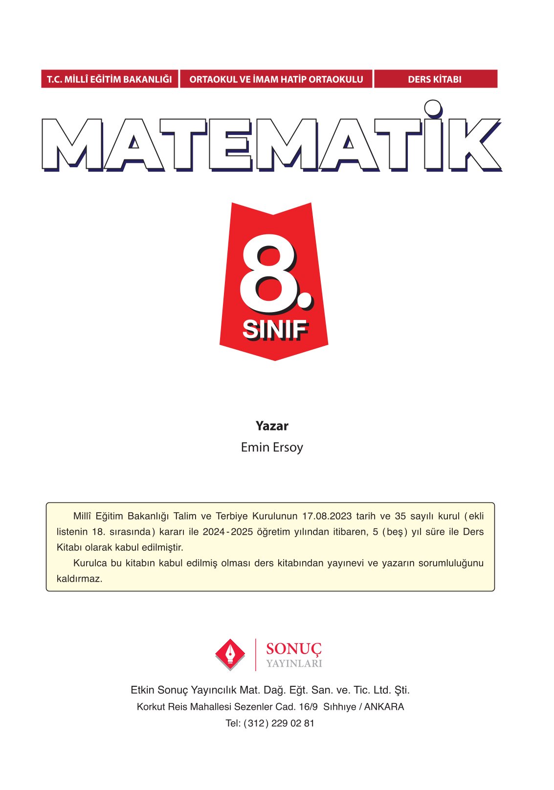 8. Sınıf Matematik Ders Kitabı Sonuç Yayınları Sayfa 1 Cevapları