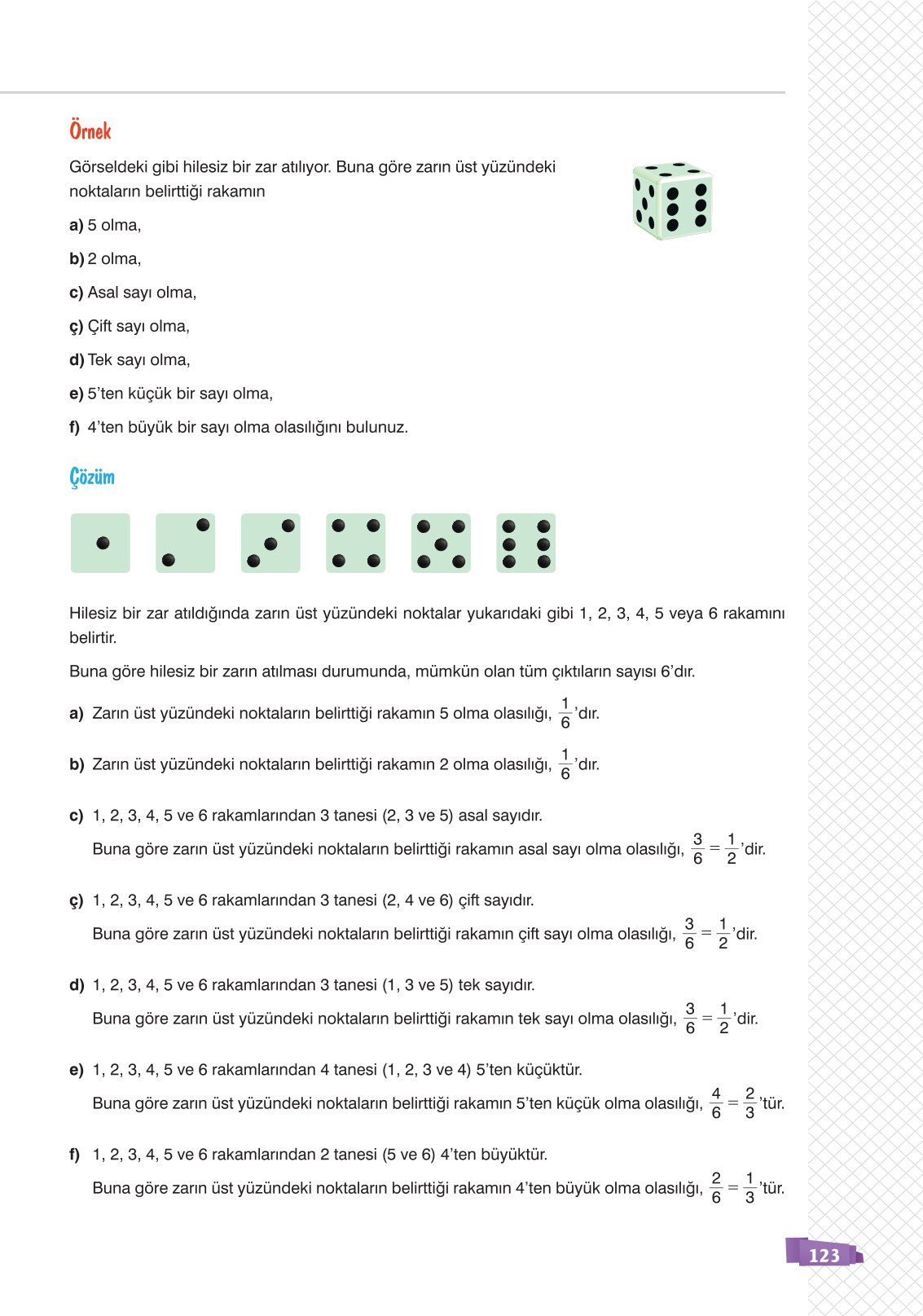 8. Sınıf Matematik Ders Kitabı Sonuç Yayınları Sayfa 123 Cevapları
