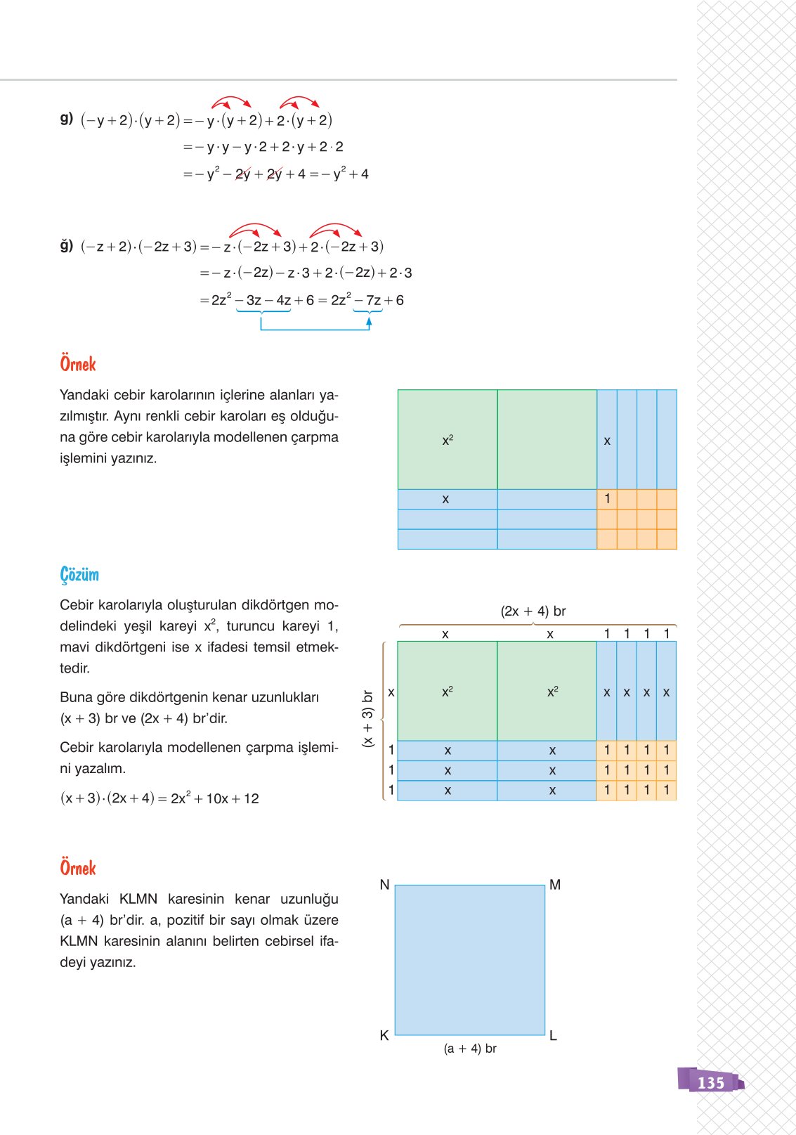 8. Sınıf Matematik Ders Kitabı Sonuç Yayınları Sayfa 135 Cevapları