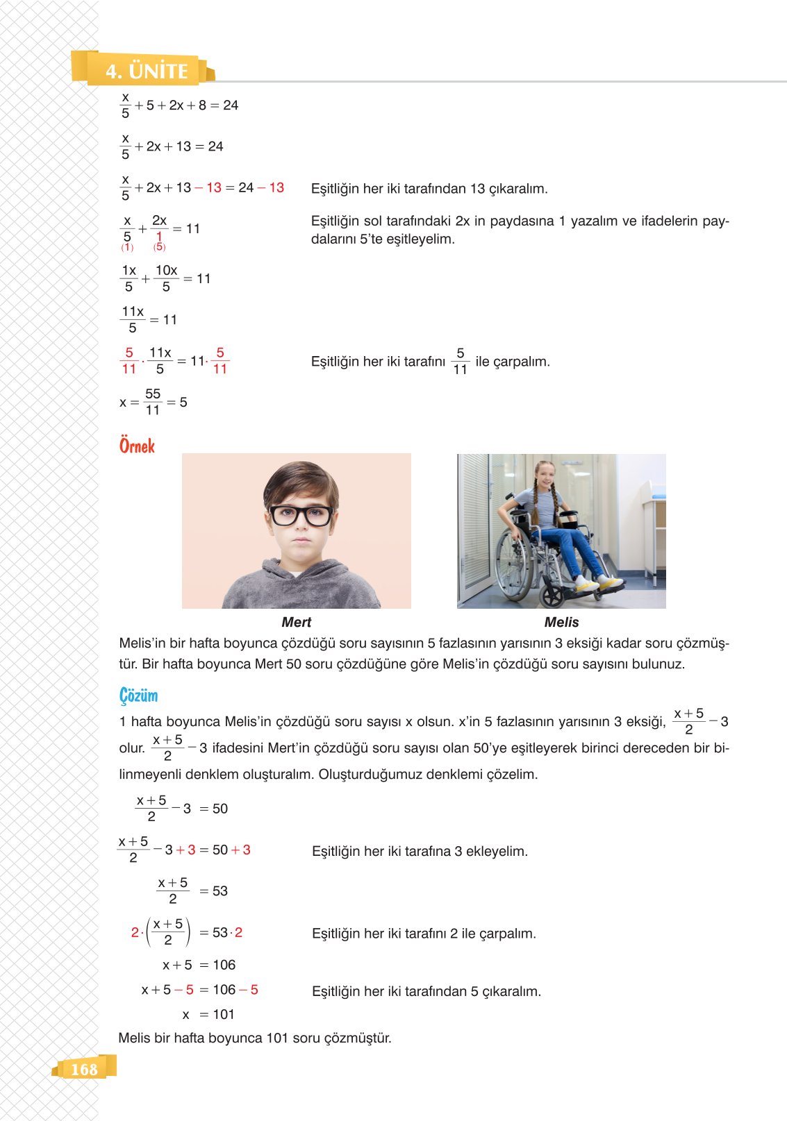8. Sınıf Matematik Ders Kitabı Sonuç Yayınları Sayfa 168 Cevapları