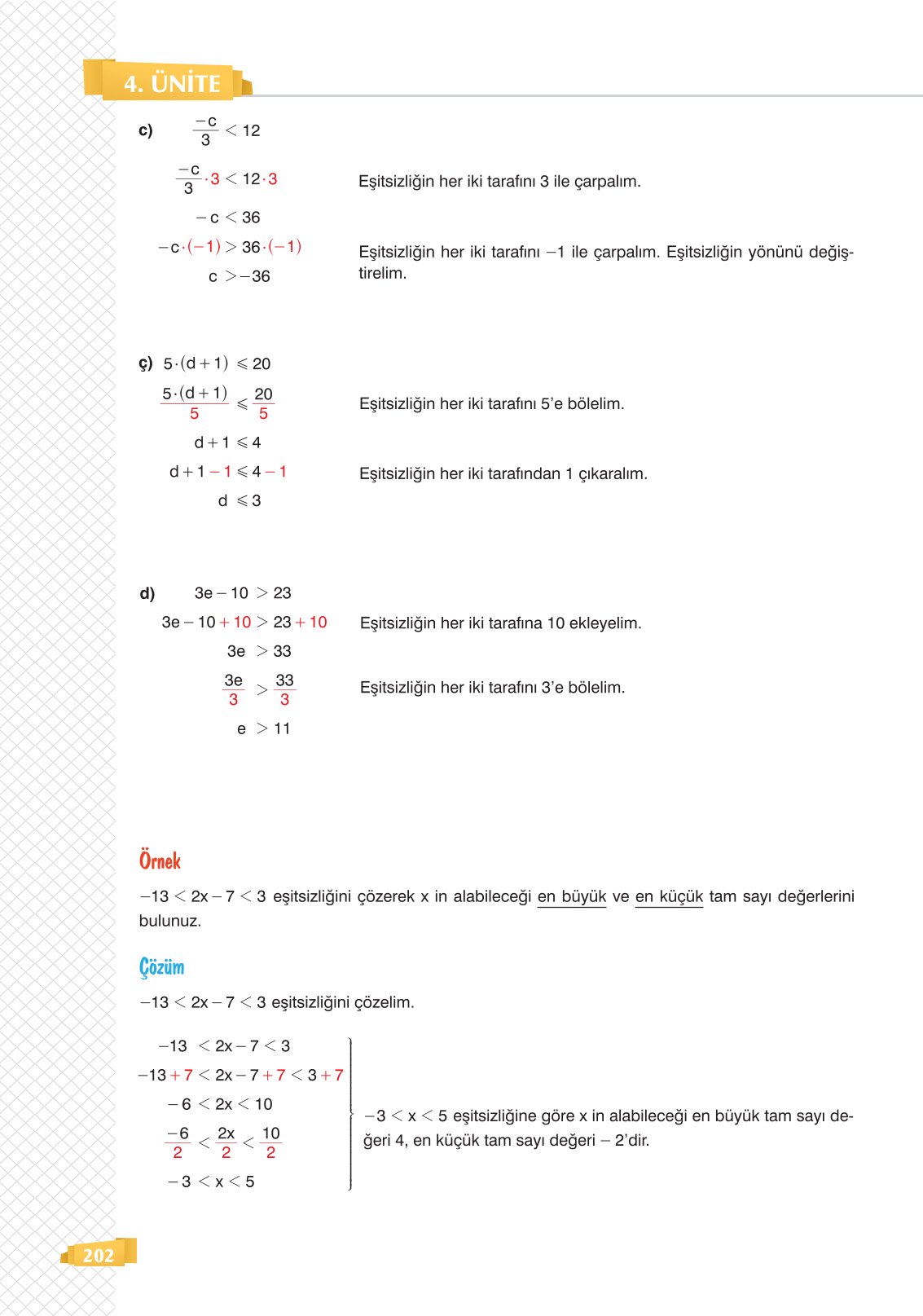 8. Sınıf Matematik Ders Kitabı Sonuç Yayınları Sayfa 202 Cevapları