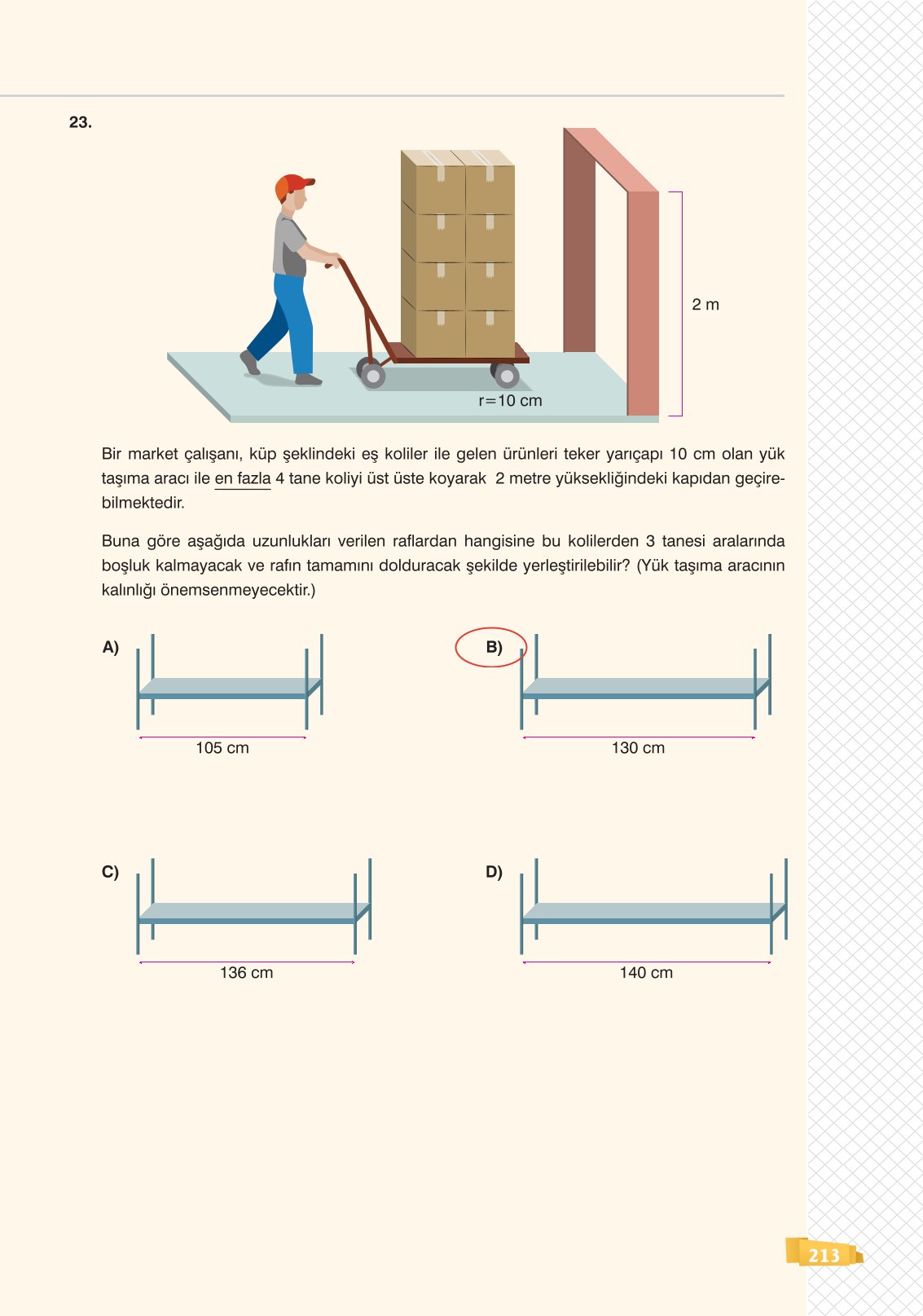 8. Sınıf Matematik Ders Kitabı Sonuç Yayınları Sayfa 213 Cevapları