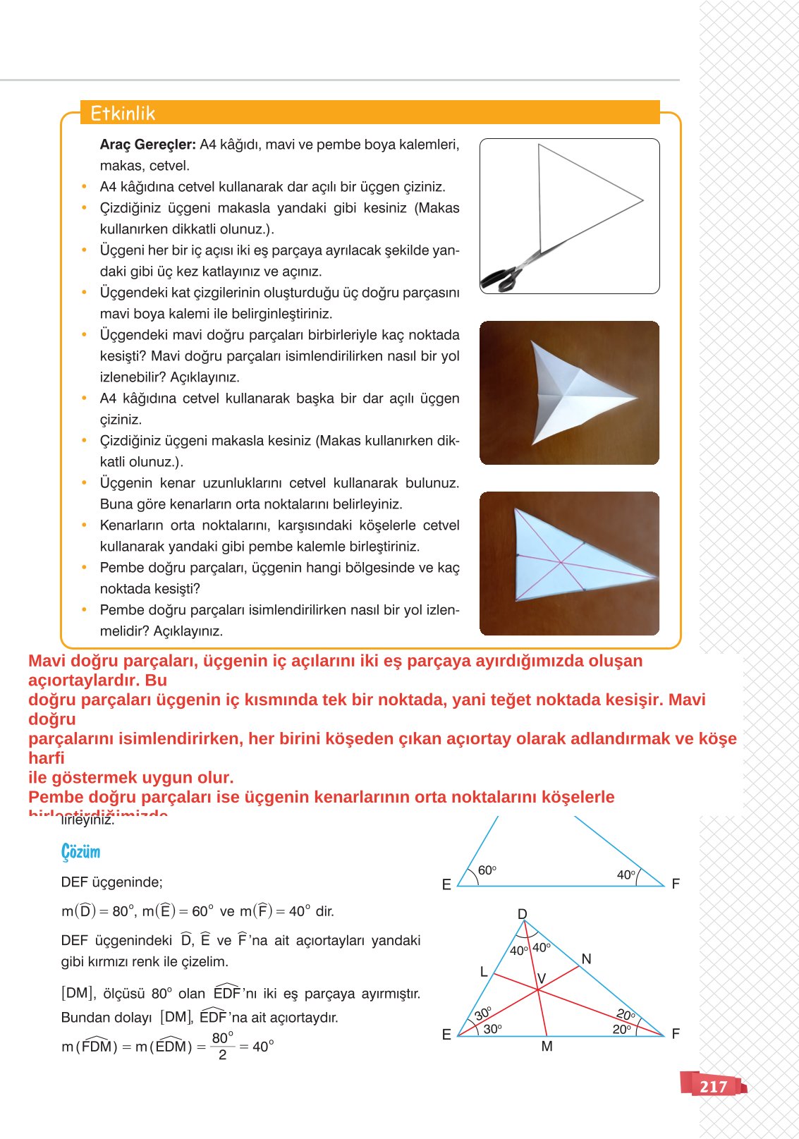 8. Sınıf Matematik Ders Kitabı Sonuç Yayınları Sayfa 217 Cevapları