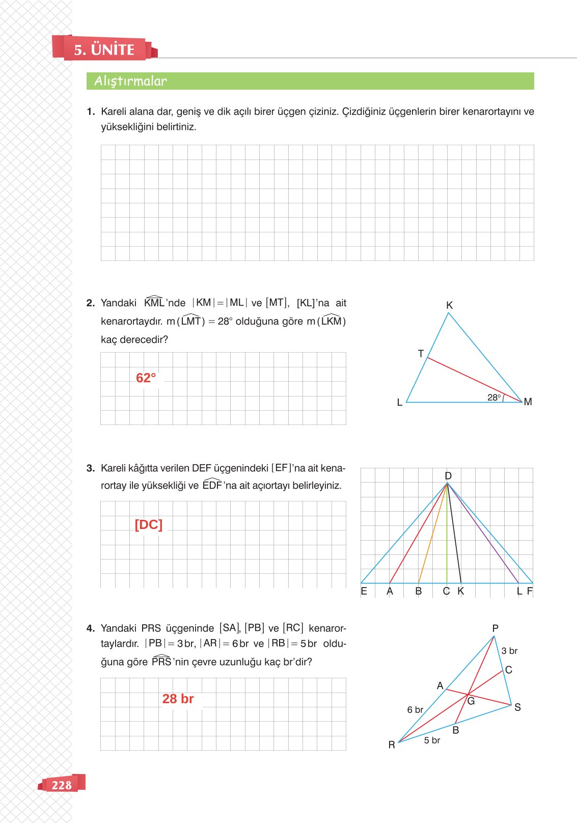 8. Sınıf Matematik Ders Kitabı Sonuç Yayınları Sayfa 228 Cevapları