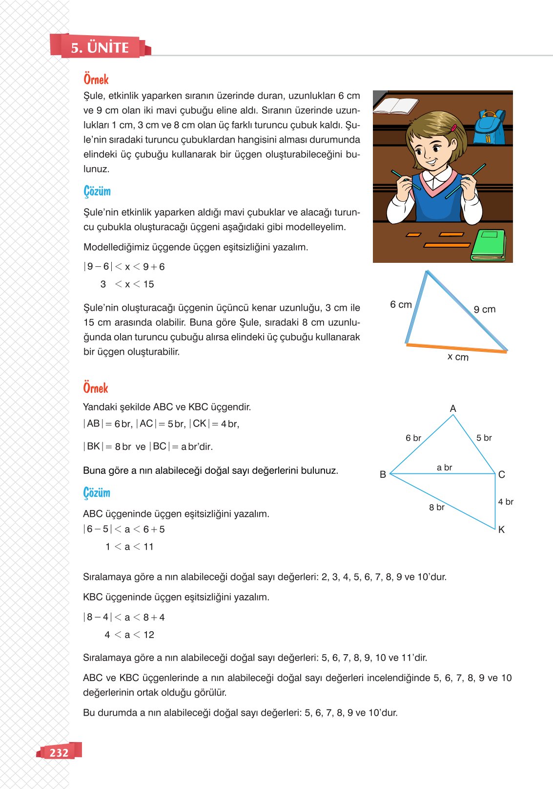 8. Sınıf Matematik Ders Kitabı Sonuç Yayınları Sayfa 232 Cevapları