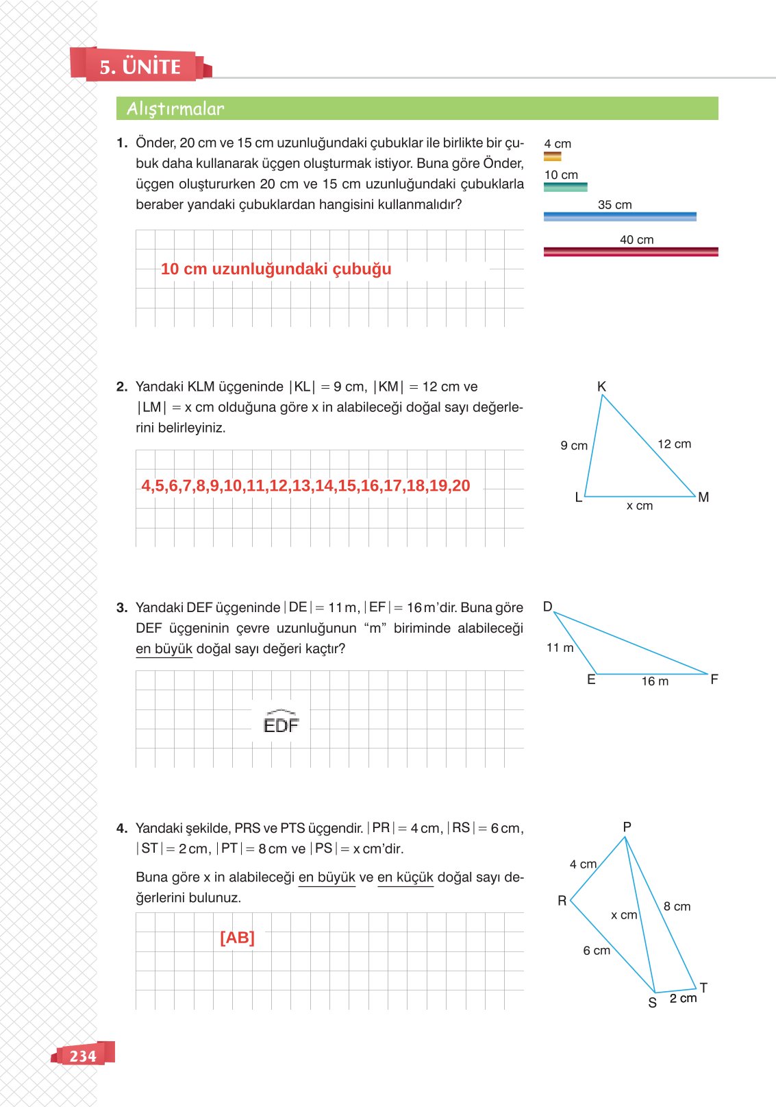 8. Sınıf Matematik Ders Kitabı Sonuç Yayınları Sayfa 234 Cevapları 8. Sınıf Matematik Ders Kitabı Sonuç Yayınları Sayfa 234 Cevapları