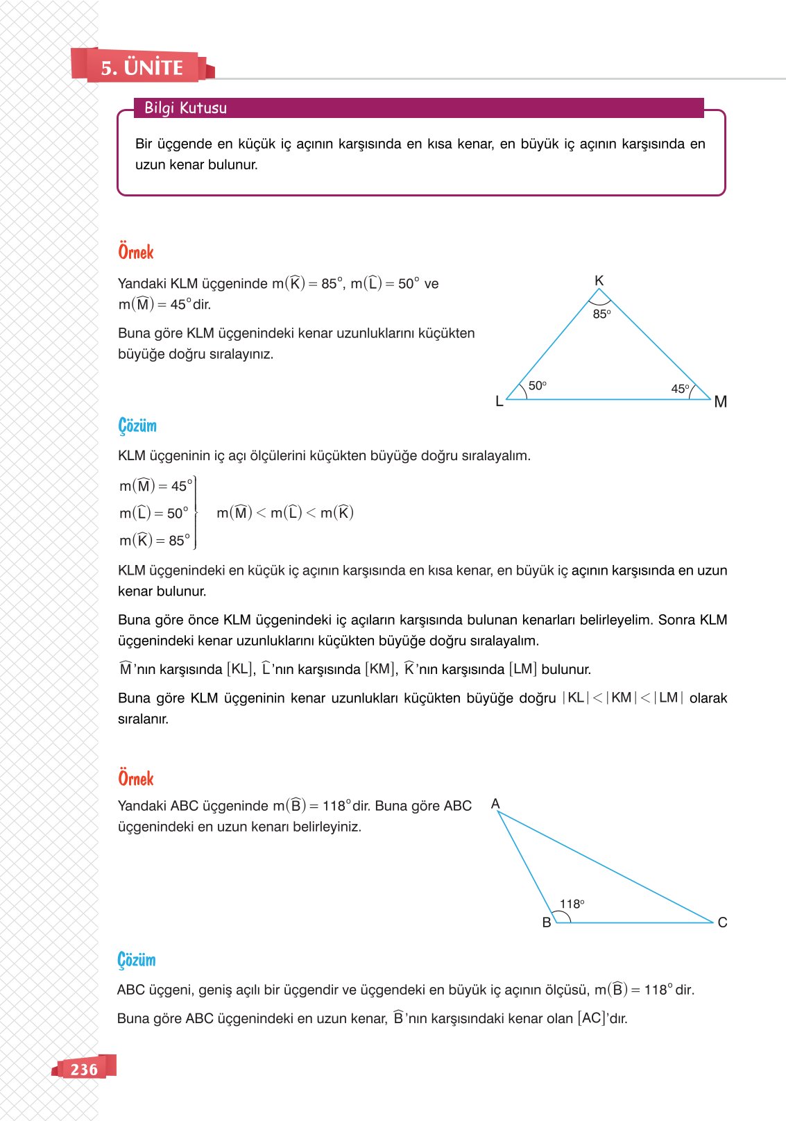 8. Sınıf Matematik Ders Kitabı Sonuç Yayınları Sayfa 236 Cevapları 8. Sınıf Matematik Ders Kitabı Sonuç Yayınları Sayfa 236 Cevapları