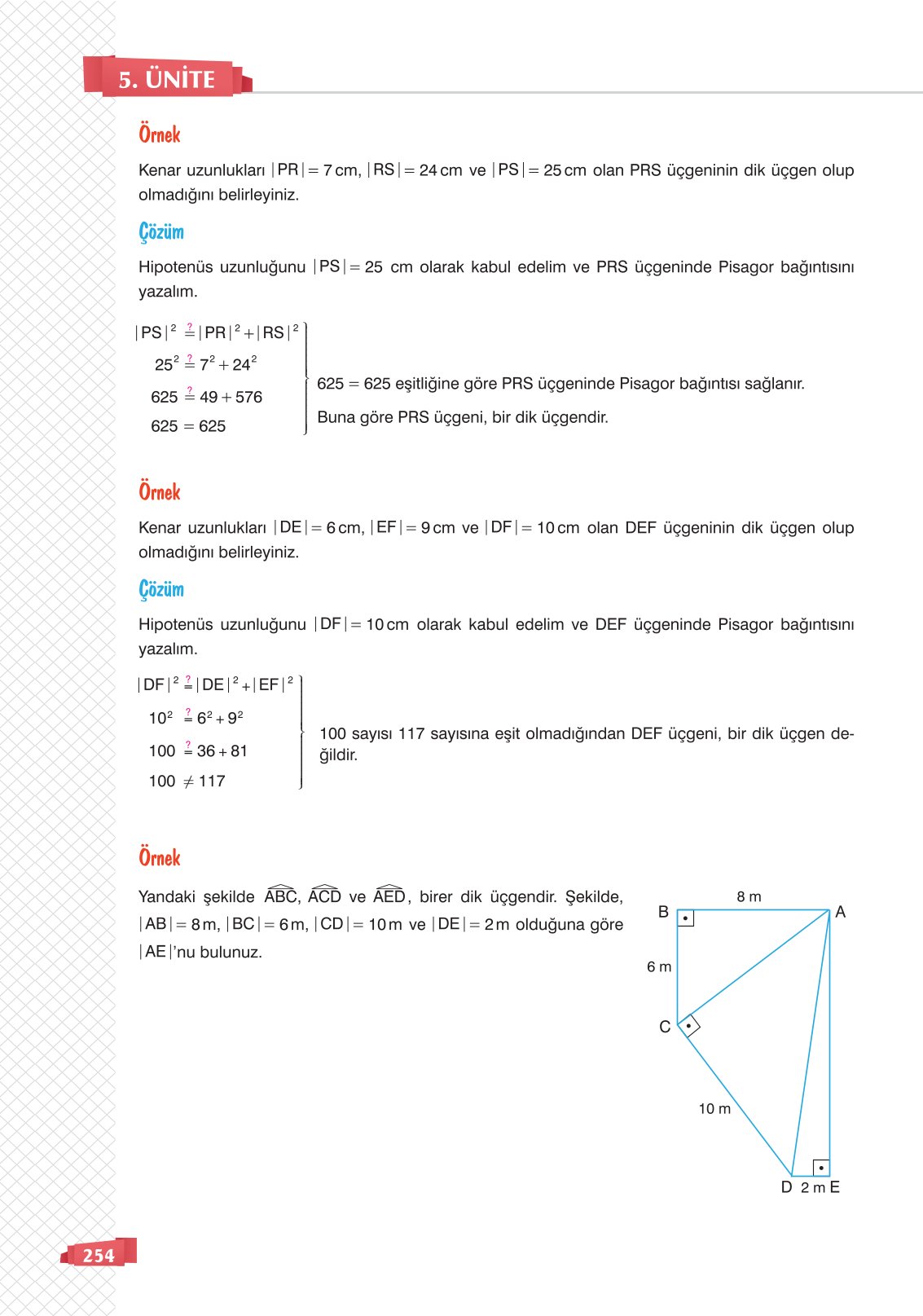 8. Sınıf Matematik Ders Kitabı Sonuç Yayınları Sayfa 254 Cevapları