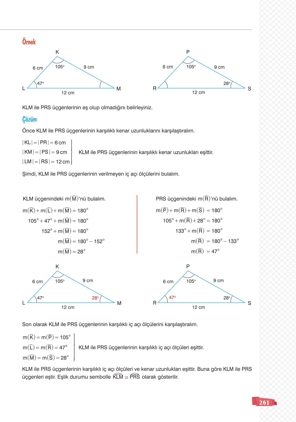 8. Sınıf Matematik Ders Kitabı Sonuç Yayınları Sayfa 261 Cevapları
