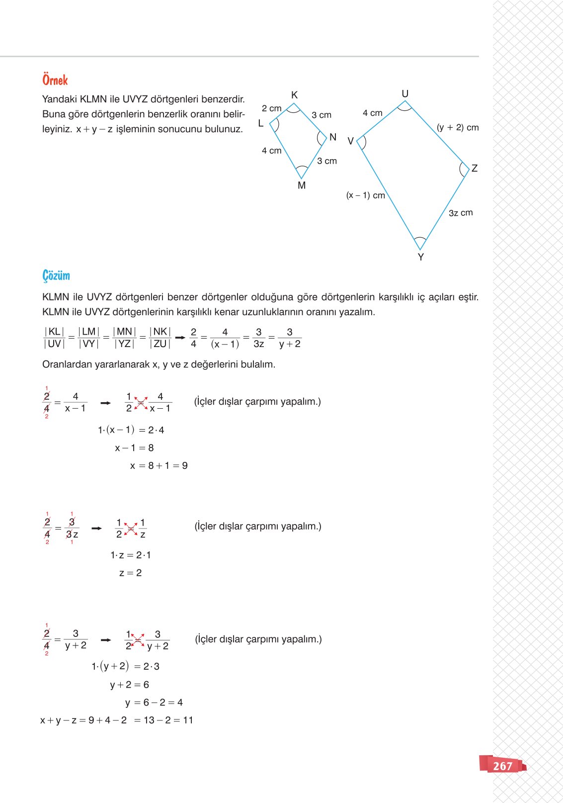 8. Sınıf Matematik Ders Kitabı Sonuç Yayınları Sayfa 267 Cevapları