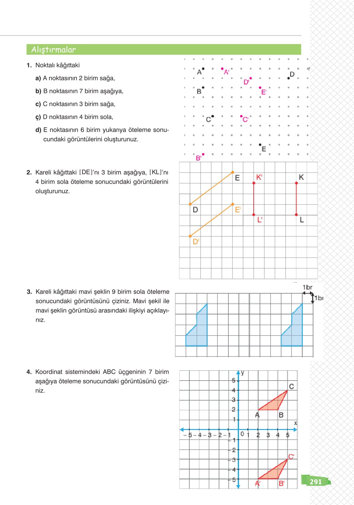 8. Sınıf Matematik Ders Kitabı Sonuç Yayınları Sayfa 291 Cevapları