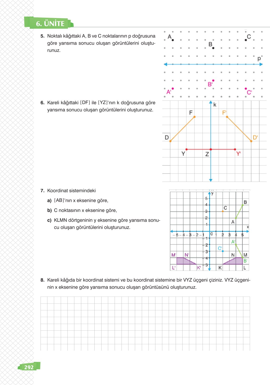 8. Sınıf Matematik Ders Kitabı Sonuç Yayınları Sayfa 292 Cevapları
