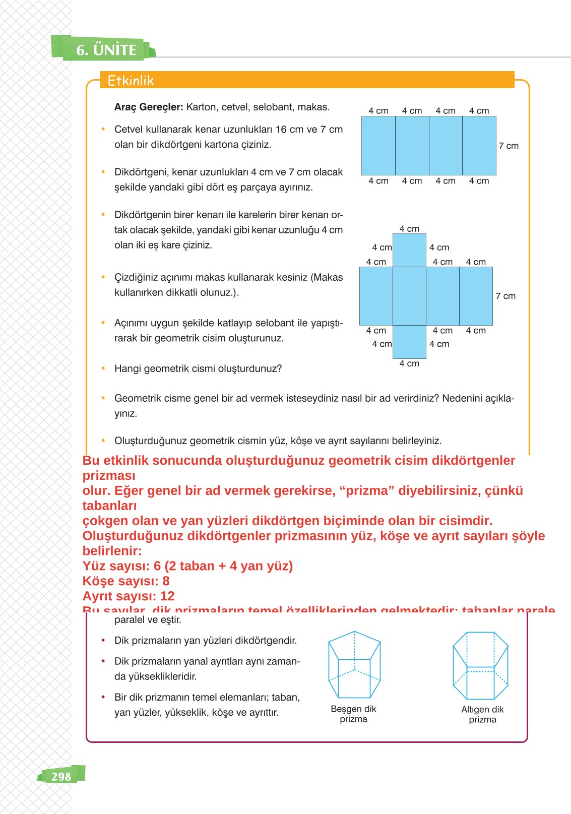 8. Sınıf Matematik Ders Kitabı Sonuç Yayınları Sayfa 298 Cevapları