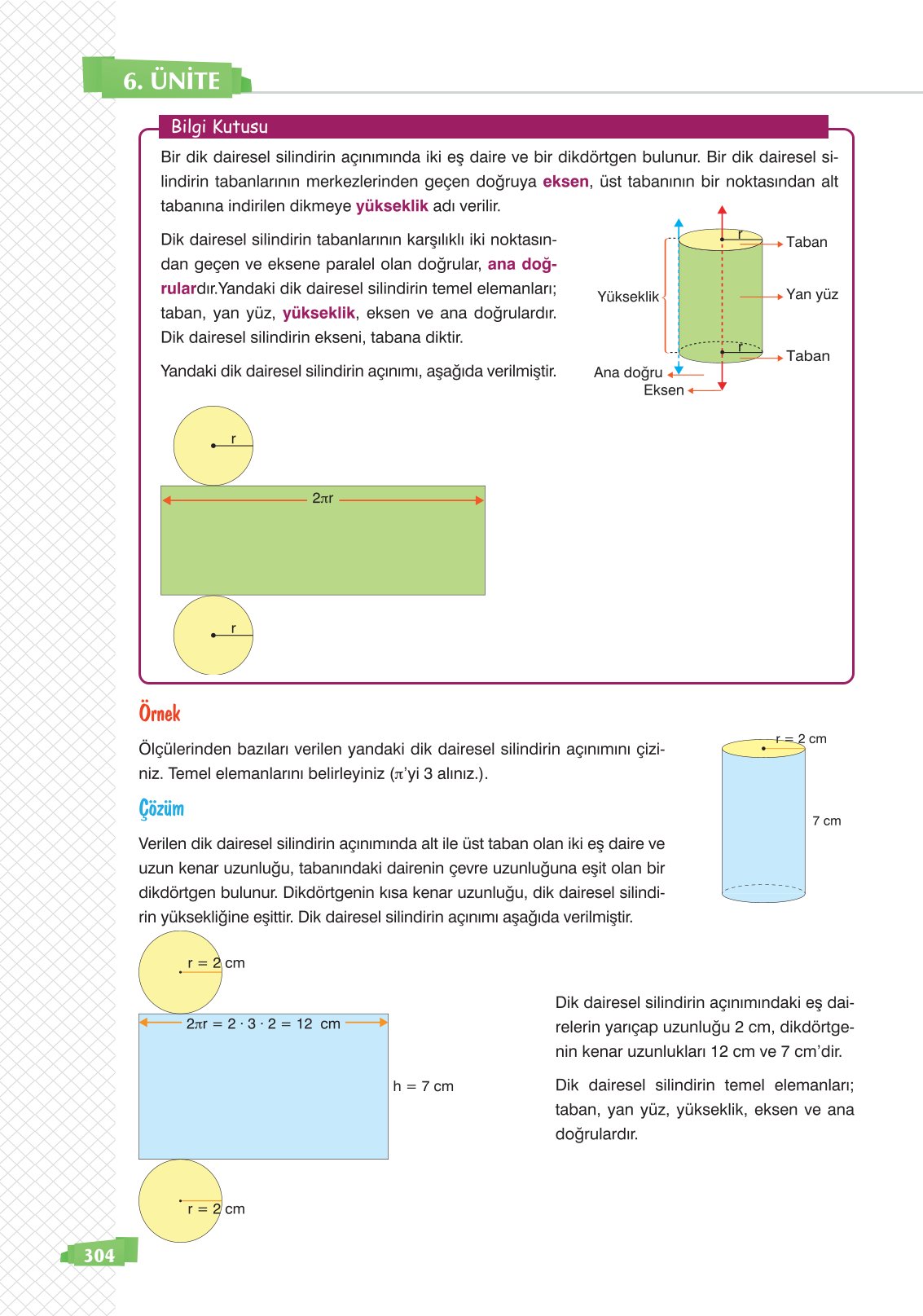 8. Sınıf Matematik Ders Kitabı Sonuç Yayınları Sayfa 304 Cevapları