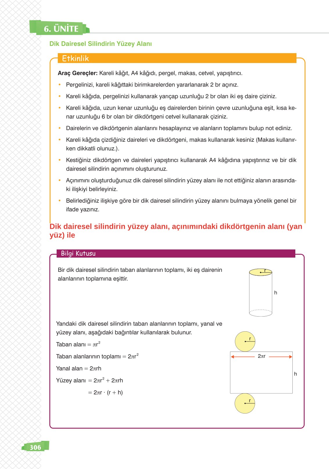 8. Sınıf Matematik Ders Kitabı Sonuç Yayınları Sayfa 306 Cevapları