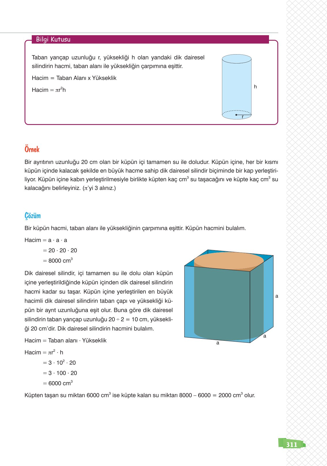 8. Sınıf Matematik Ders Kitabı Sonuç Yayınları Sayfa 311 Cevapları
