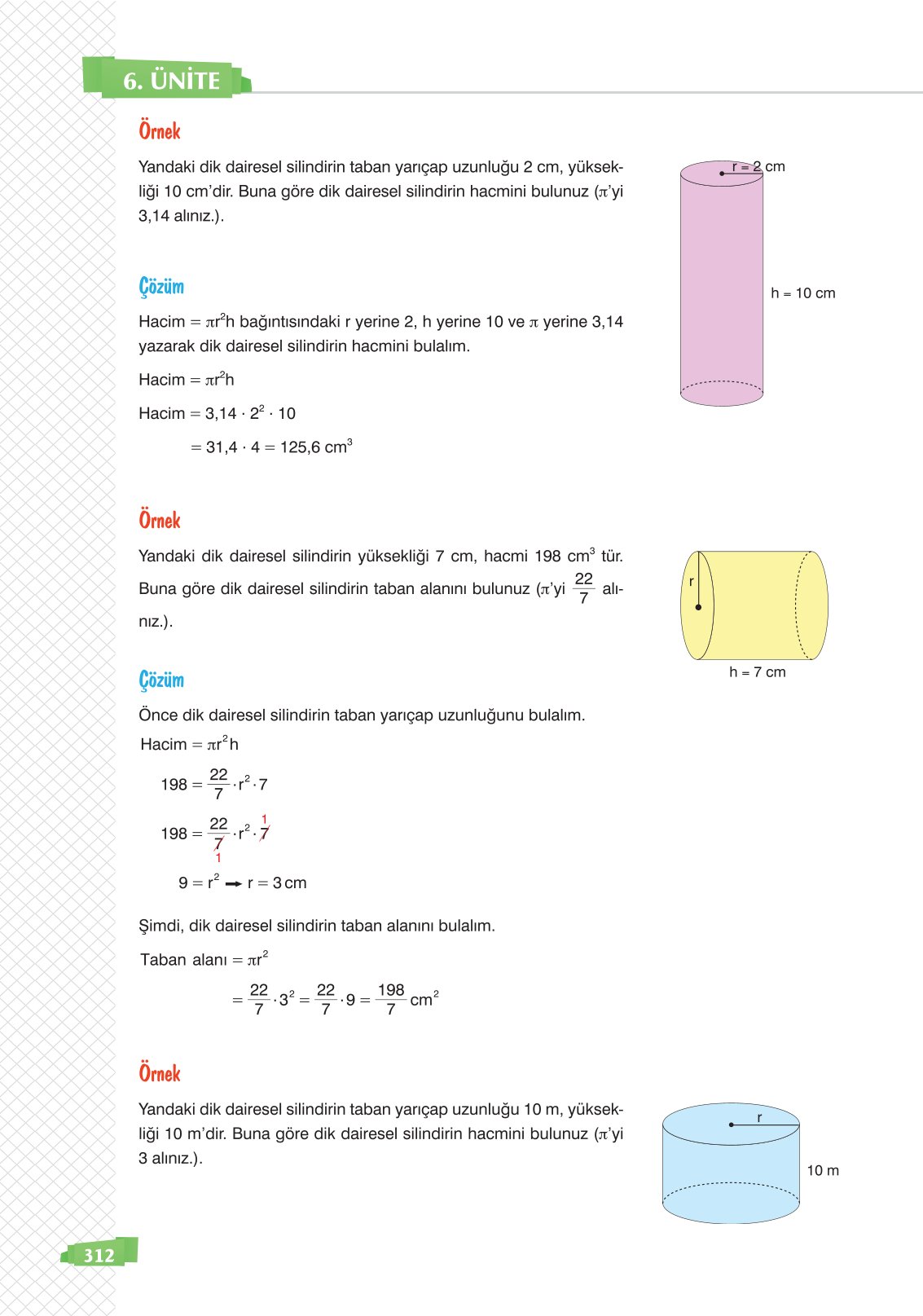 8. Sınıf Matematik Ders Kitabı Sonuç Yayınları Sayfa 312 Cevapları