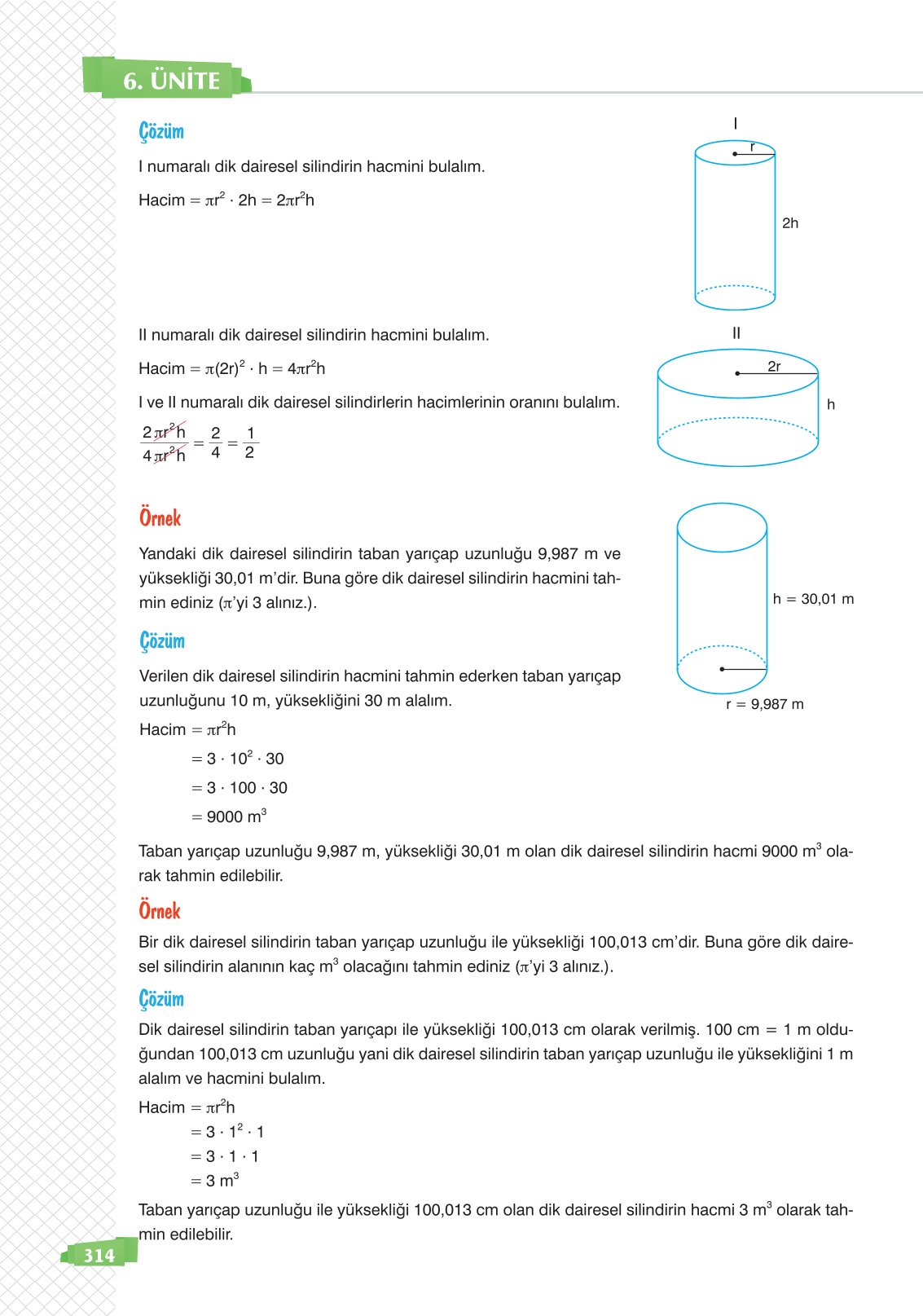 8. Sınıf Matematik Ders Kitabı Sonuç Yayınları Sayfa 314 Cevapları