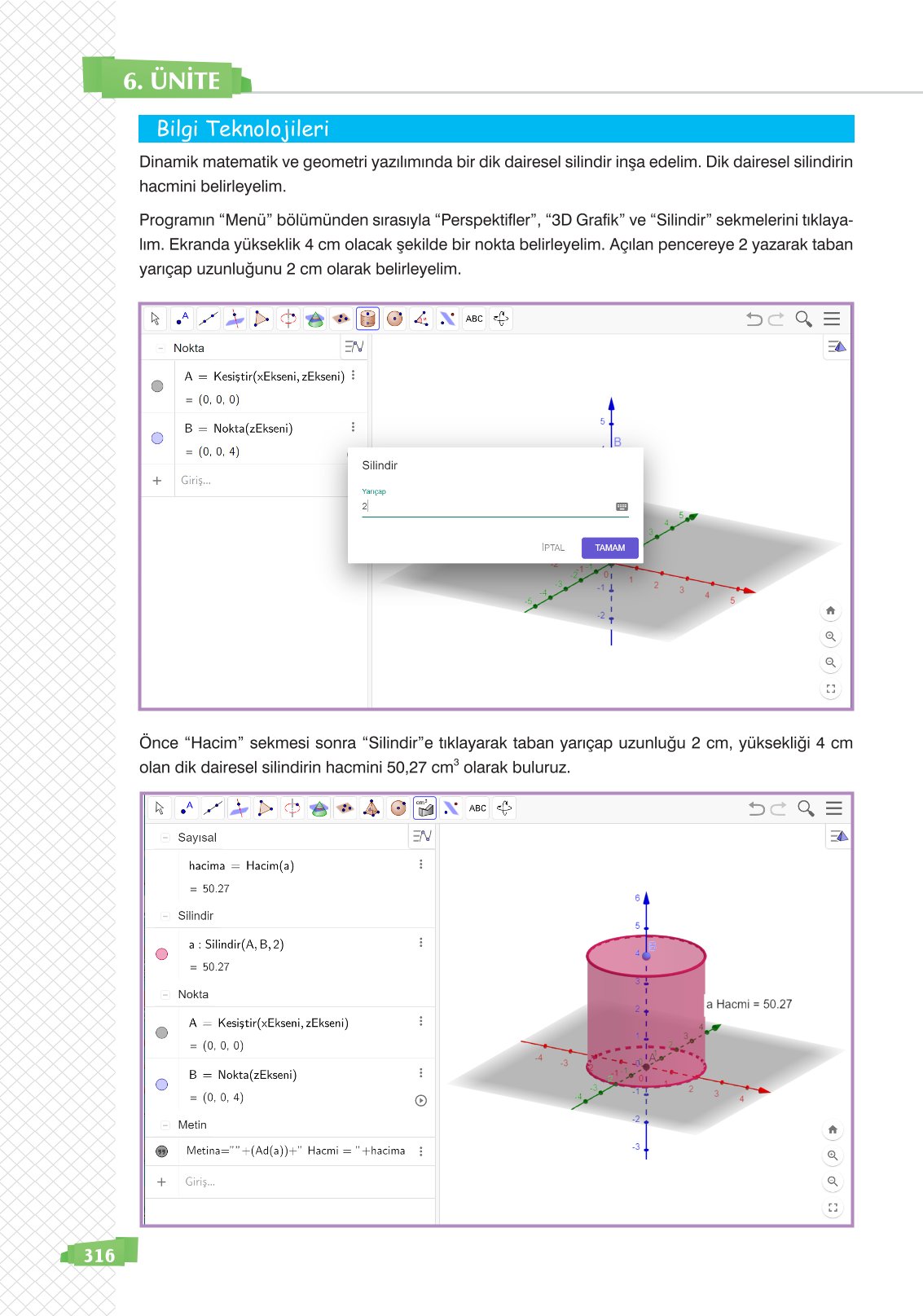 8. Sınıf Matematik Ders Kitabı Sonuç Yayınları Sayfa 316 Cevapları