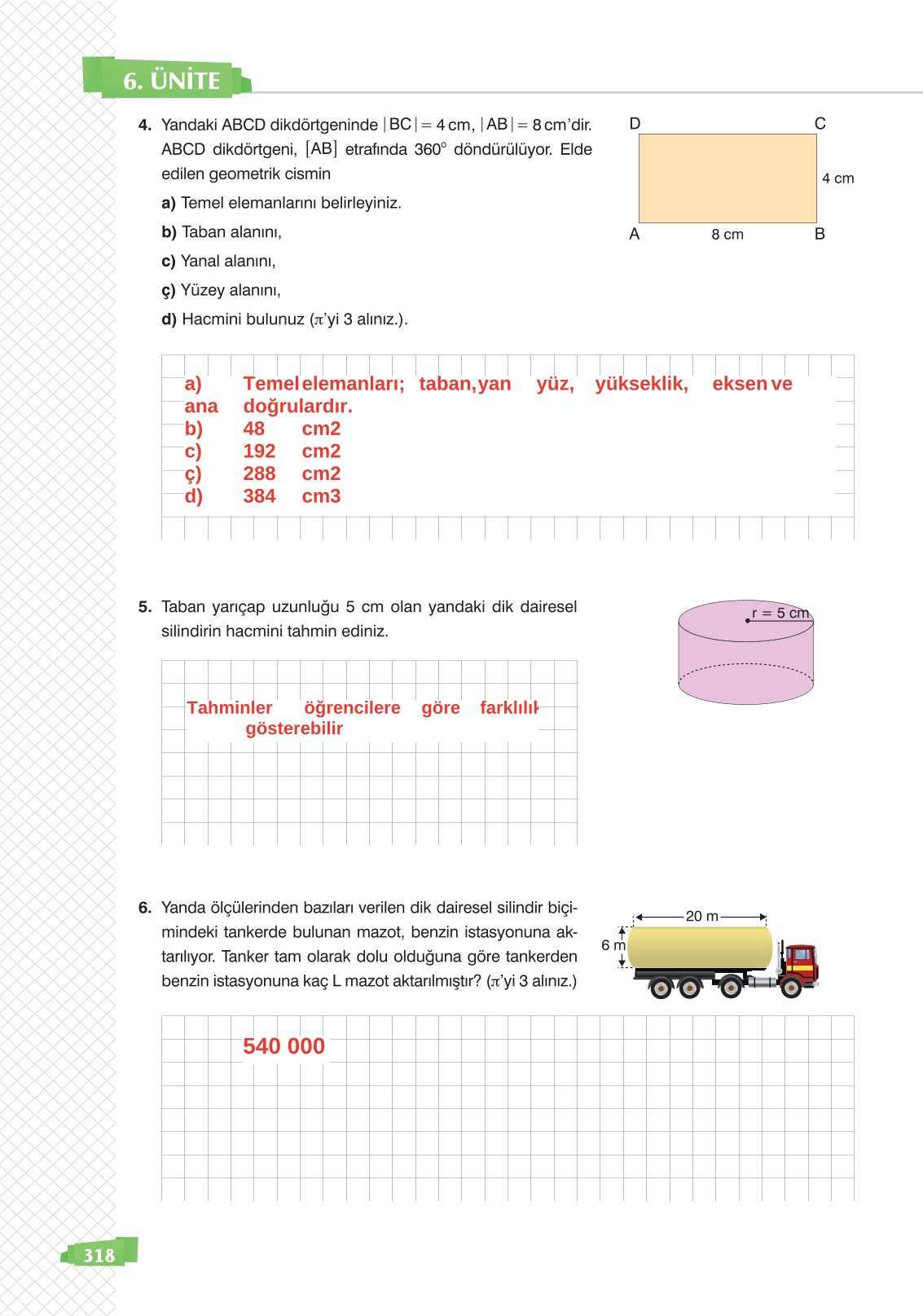 8. Sınıf Matematik Ders Kitabı Sonuç Yayınları Sayfa 318 Cevapları 8. Sınıf Matematik Ders Kitabı Sonuç Yayınları Sayfa 318 Cevapları