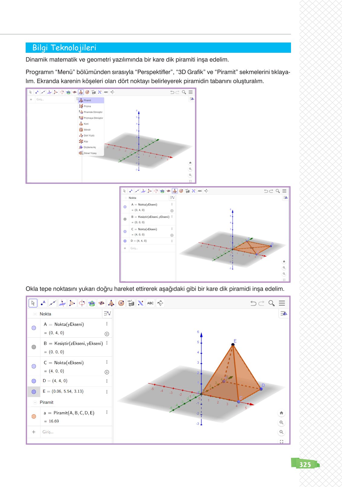 8. Sınıf Matematik Ders Kitabı Sonuç Yayınları Sayfa 325 Cevapları