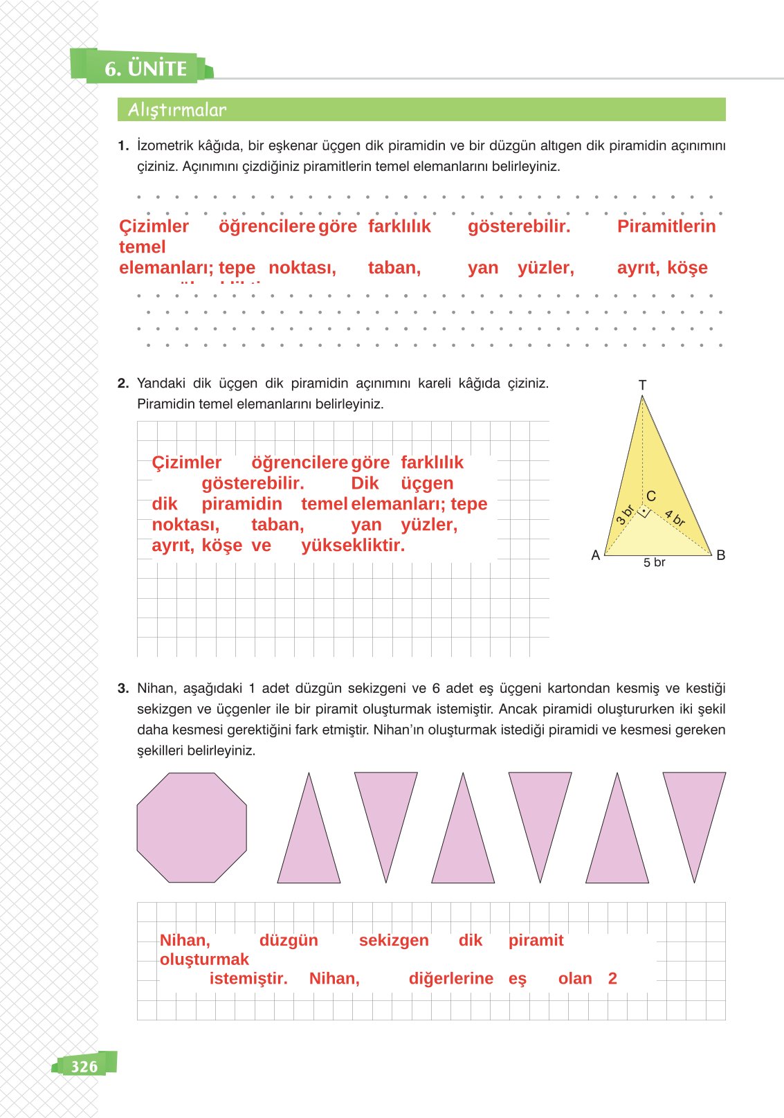 8. Sınıf Matematik Ders Kitabı Sonuç Yayınları Sayfa 326 Cevapları 8. Sınıf Matematik Ders Kitabı Sonuç Yayınları Sayfa 326 Cevapları