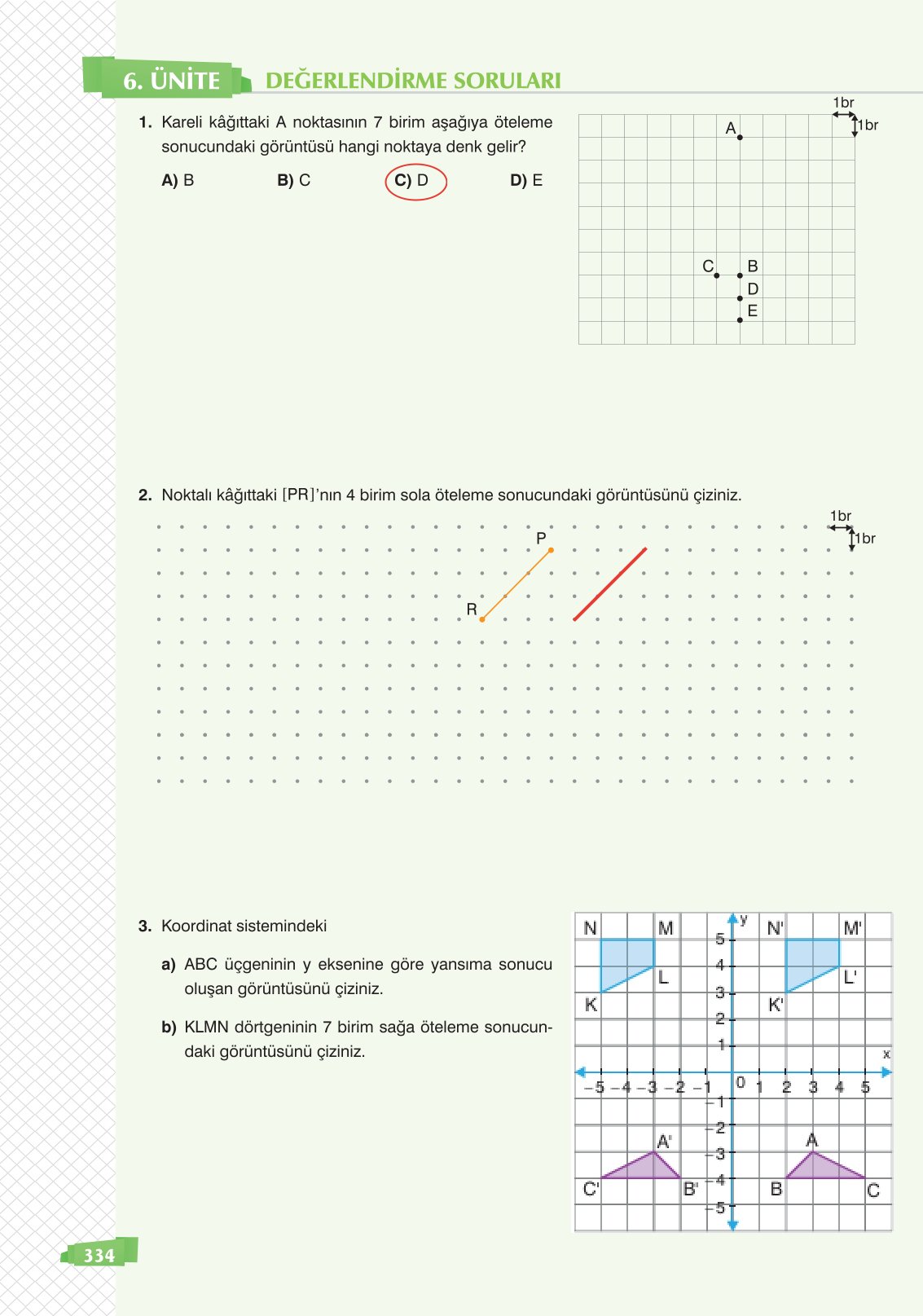 8. Sınıf Matematik Ders Kitabı Sonuç Yayınları Sayfa 334 Cevapları