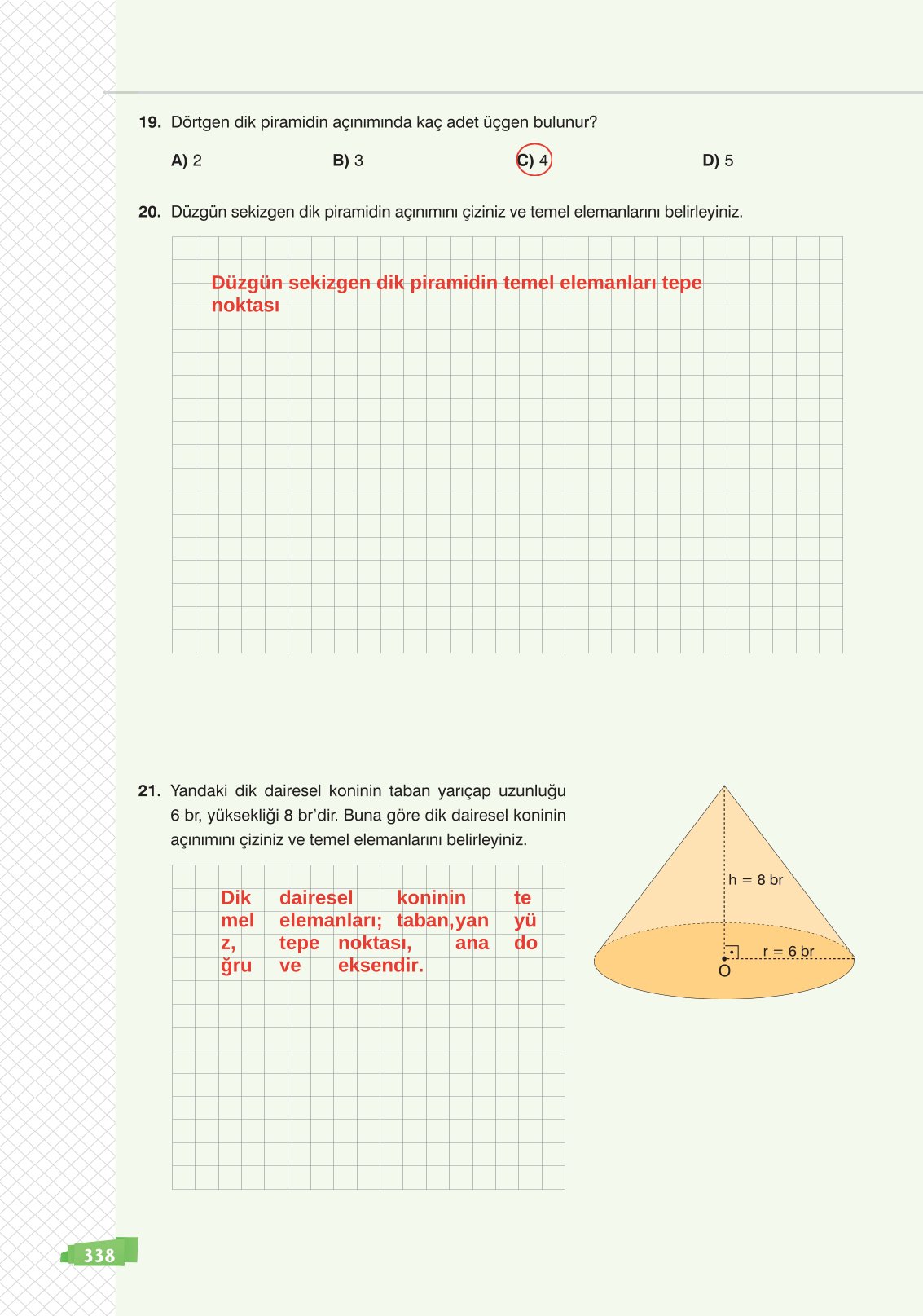 8. Sınıf Matematik Ders Kitabı Sonuç Yayınları Sayfa 338 Cevapları 8. Sınıf Matematik Ders Kitabı Sonuç Yayınları Sayfa 338 Cevapları