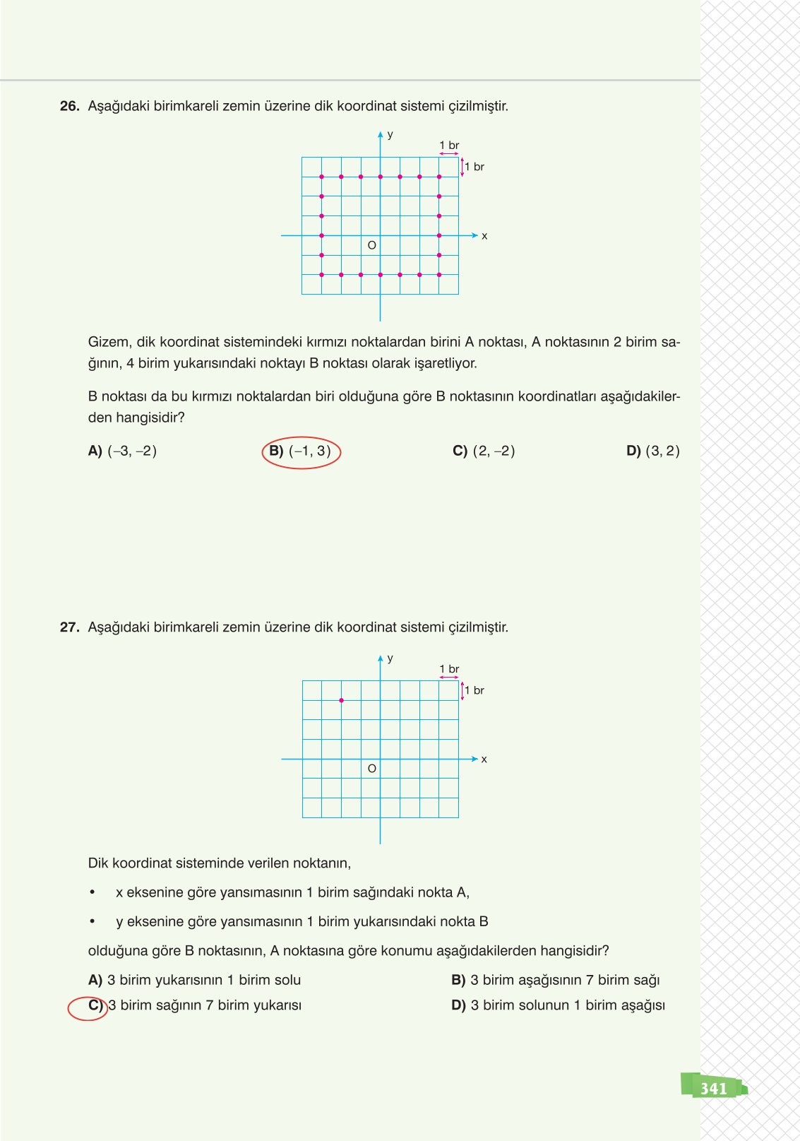 8. Sınıf Matematik Ders Kitabı Sonuç Yayınları Sayfa 341 Cevapları