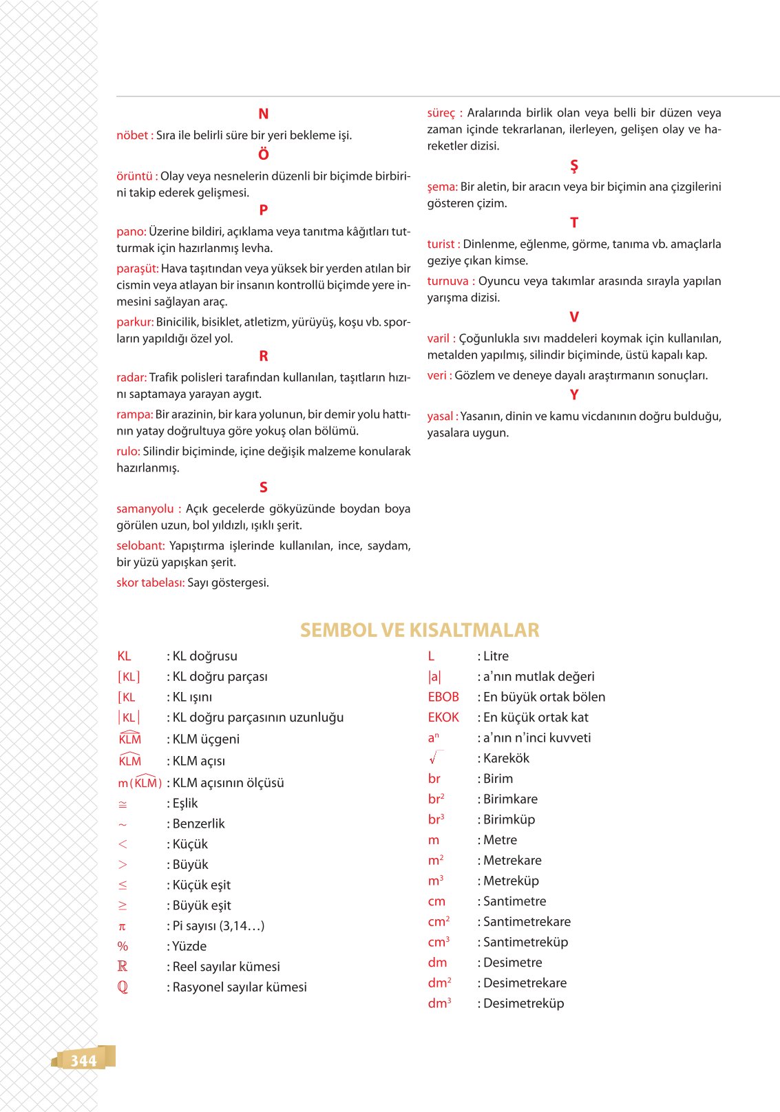 8. Sınıf Matematik Ders Kitabı Sonuç Yayınları Sayfa 344 Cevapları