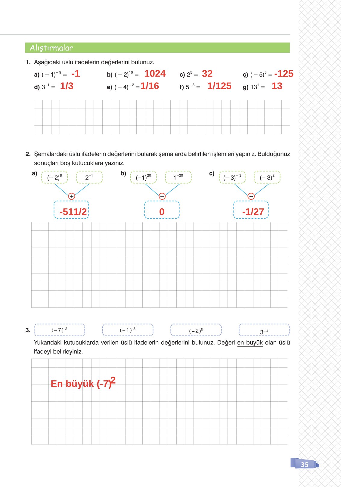 8. Sınıf Matematik Ders Kitabı Sonuç Yayınları Sayfa 35 Cevapları 8. Sınıf Matematik Ders Kitabı Sonuç Yayınları Sayfa 35 Cevapları