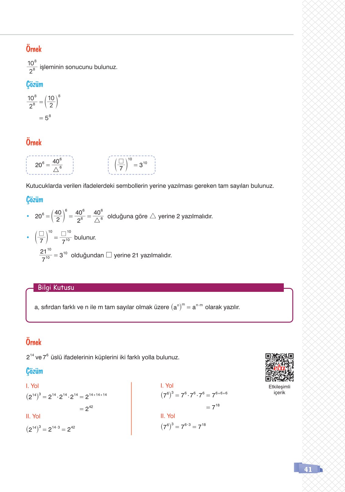 8. Sınıf Matematik Ders Kitabı Sonuç Yayınları Sayfa 41 Cevapları 8. Sınıf Matematik Ders Kitabı Sonuç Yayınları Sayfa 41 Cevapları