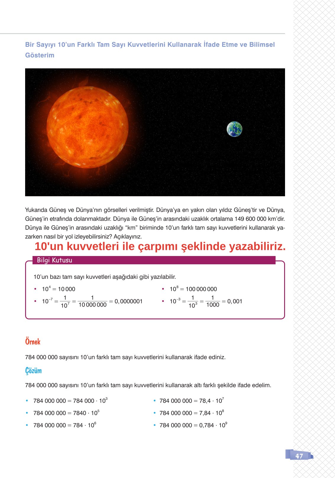 8. Sınıf Matematik Ders Kitabı Sonuç Yayınları Sayfa 47 Cevapları