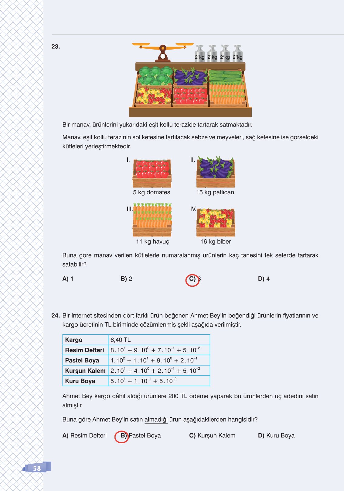 8. Sınıf Matematik Ders Kitabı Sonuç Yayınları Sayfa 58 Cevapları 8. Sınıf Matematik Ders Kitabı Sonuç Yayınları Sayfa 58 Cevapları