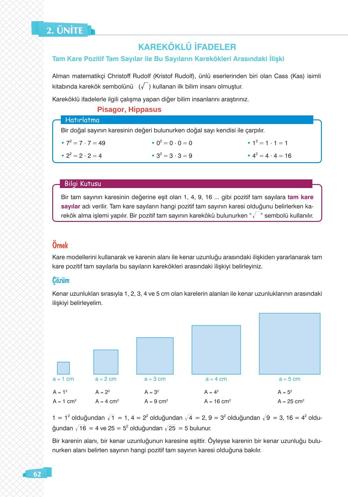 8. Sınıf Matematik Ders Kitabı Sonuç Yayınları Sayfa 62 Cevapları 8. Sınıf Matematik Ders Kitabı Sonuç Yayınları Sayfa 62 Cevapları